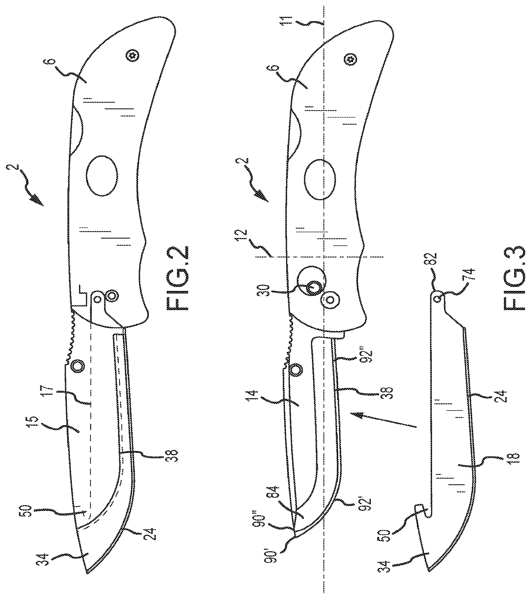 Patent US11780102 Figure 2 – Folding knife with replaceable blade