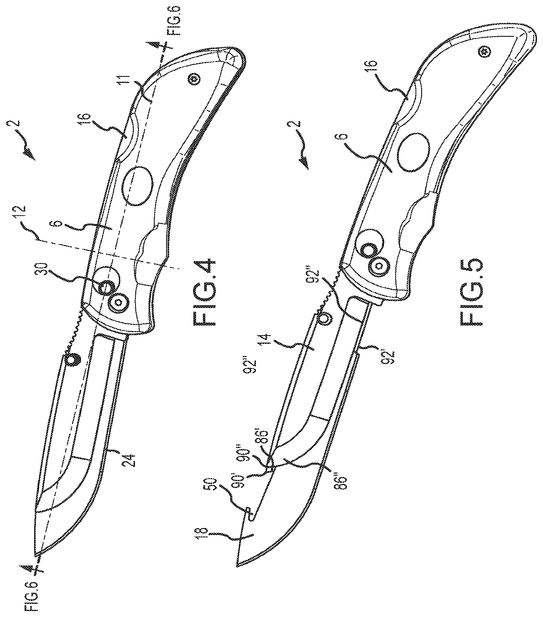 Patent US11780102 Figure 3 – Folding knife with replaceable blade