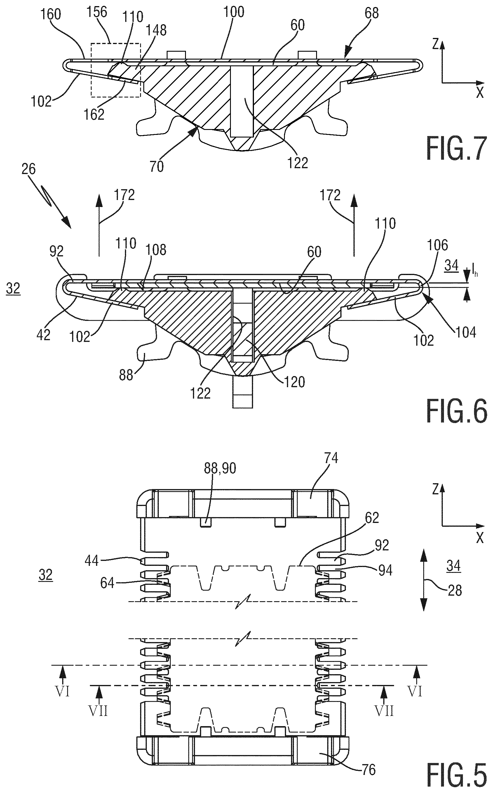 Patent US11780104 Figure 5 – Blade set for a hair cutting appliance arranged to be moved through hair in a moving direction to cut hair