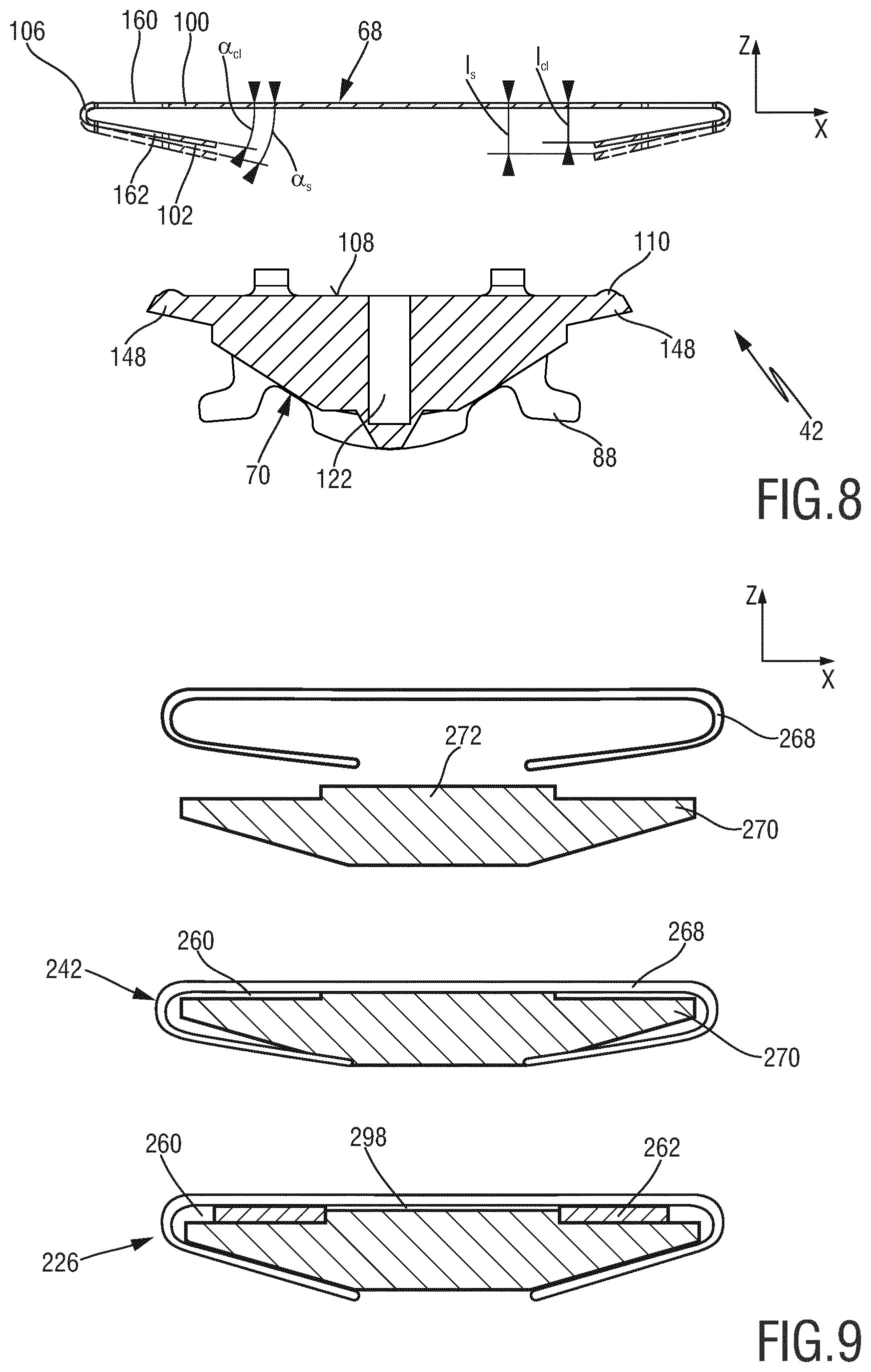 Patent US11780104 Figure 6 – Blade set for a hair cutting appliance arranged to be moved through hair in a moving direction to cut hair