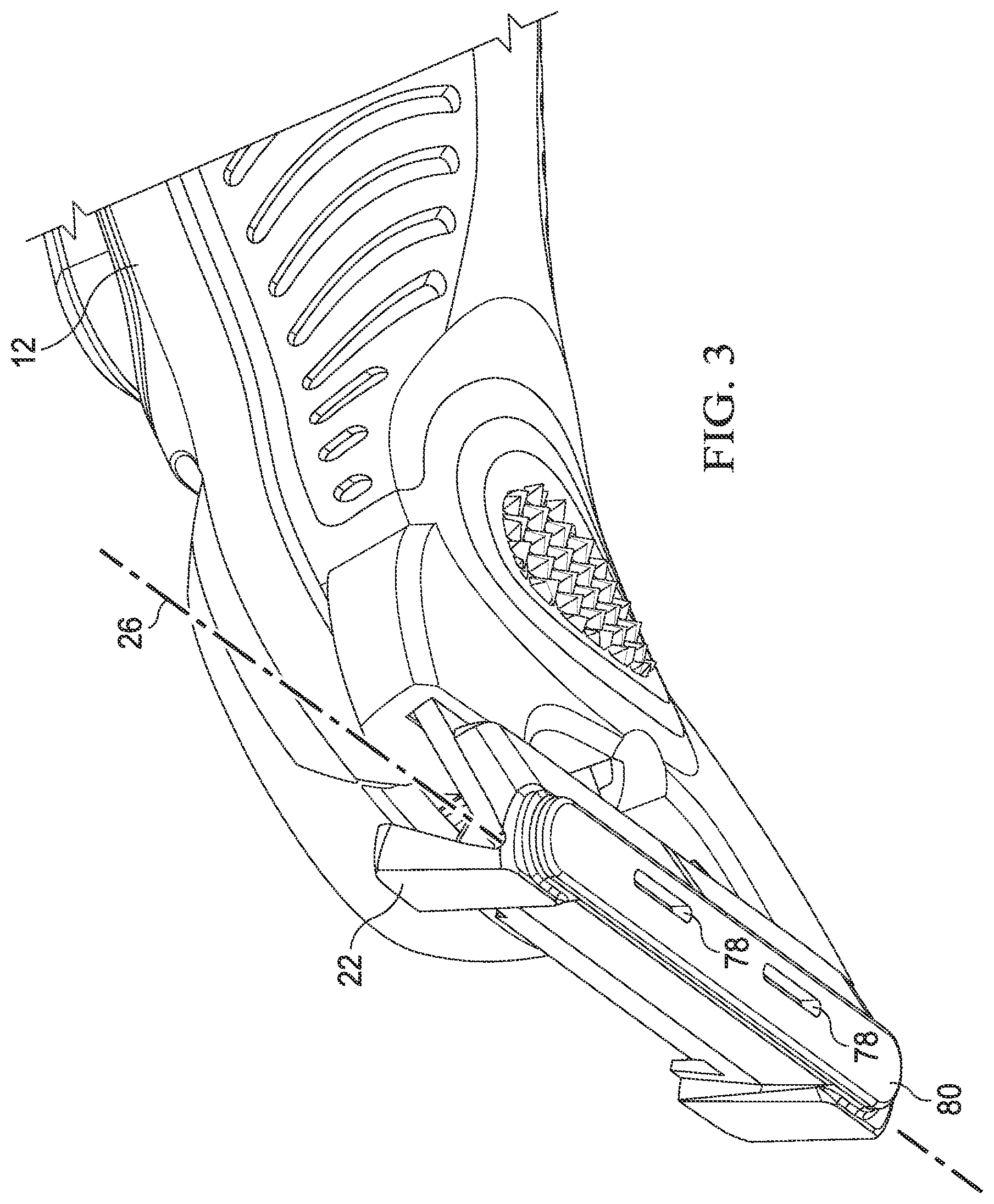 Patent US11780105 Figure 3 – Razor handle with a pivoting portion