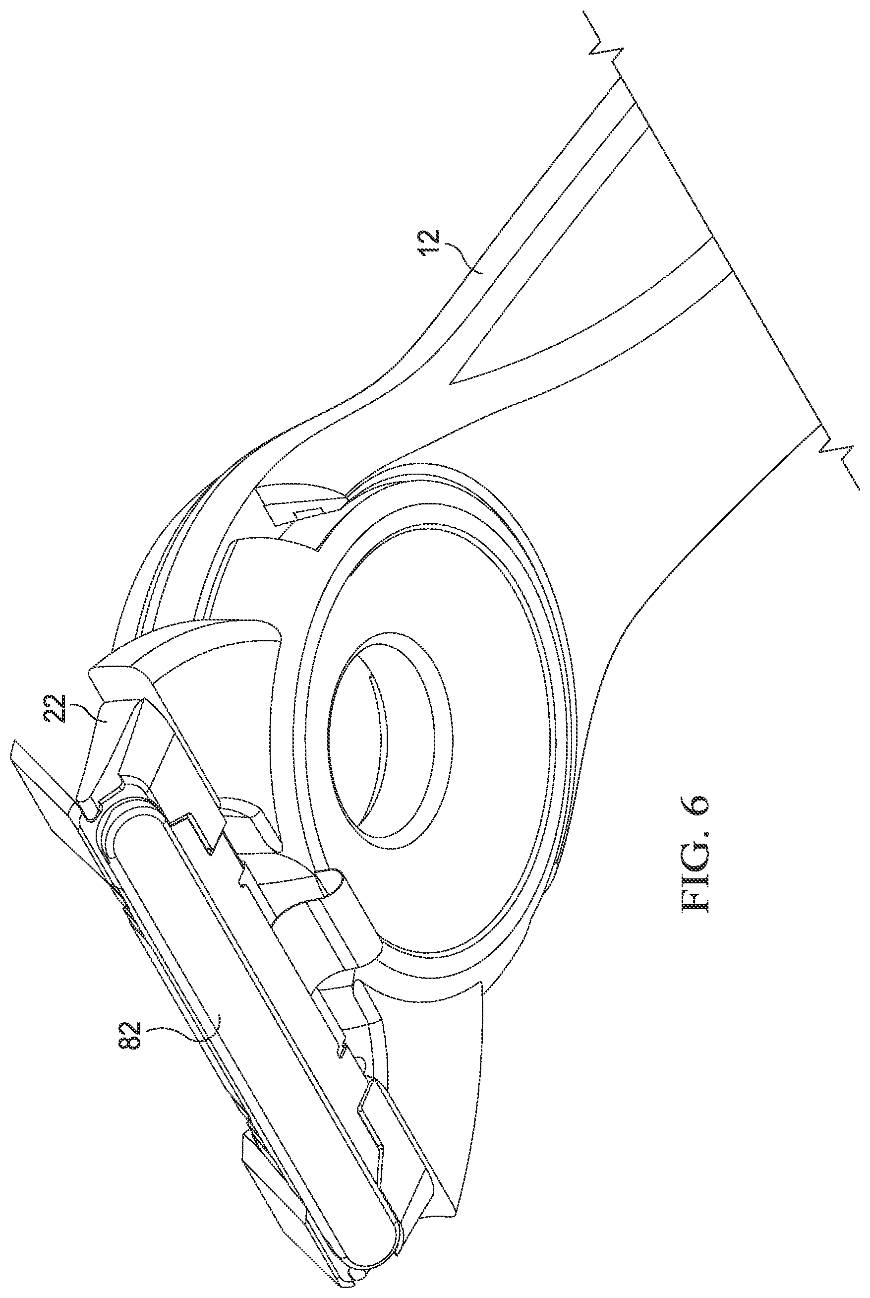Patent US11780105 Figure 6 – Razor handle with a pivoting portion