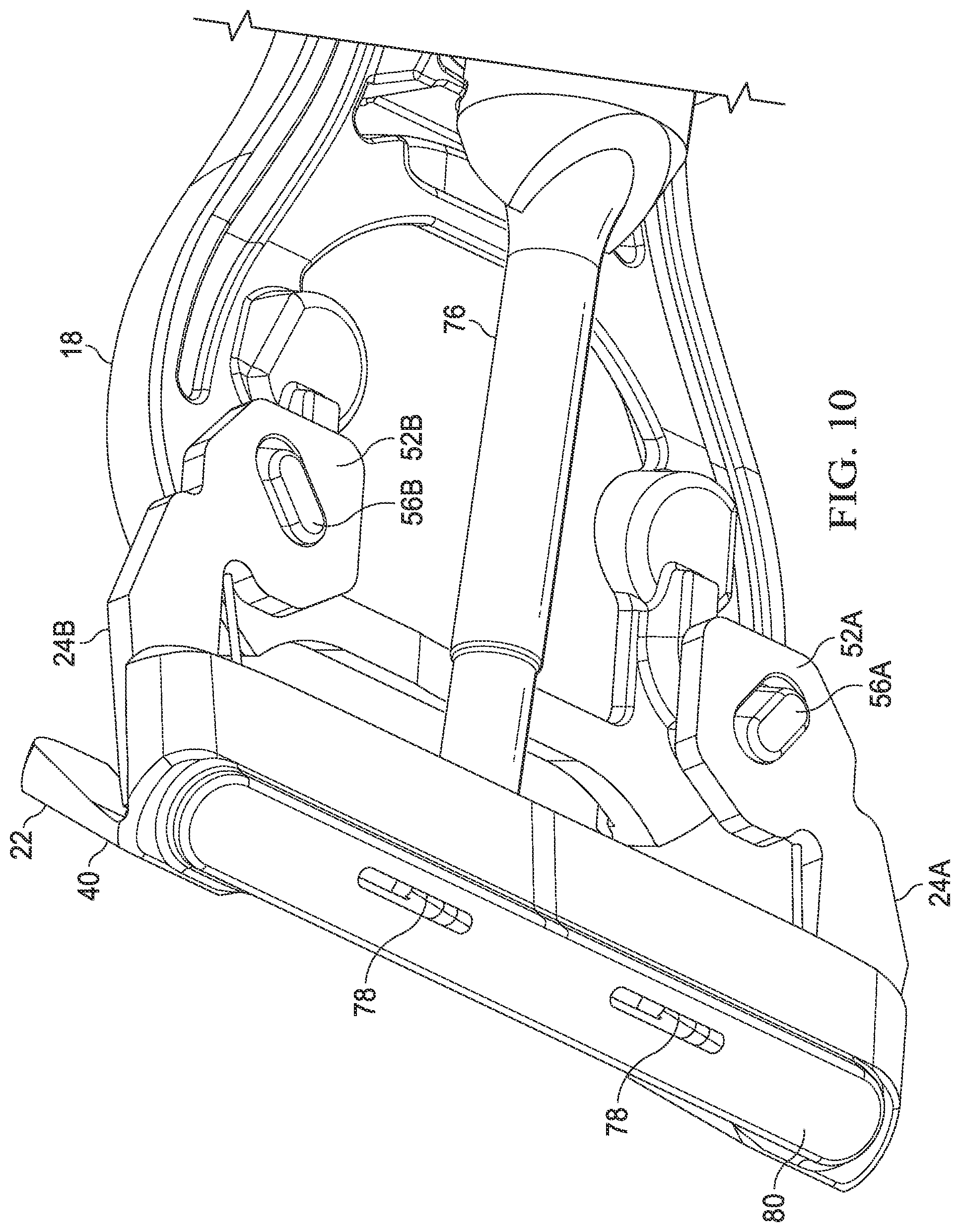 Patent US11780105 Figure 9 – Razor handle with a pivoting portion