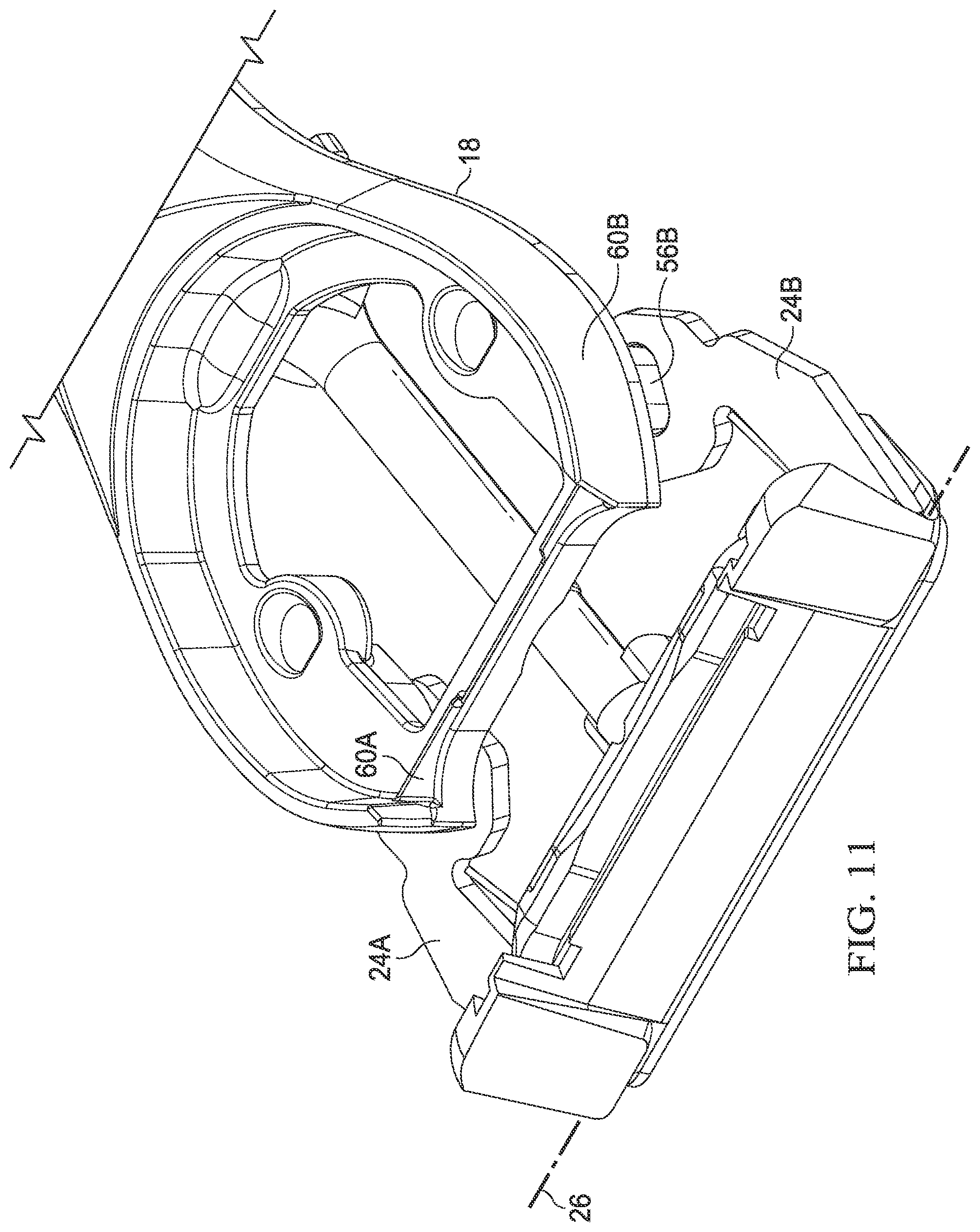 Patent US11780105 Figure 10 – Razor handle with a pivoting portion