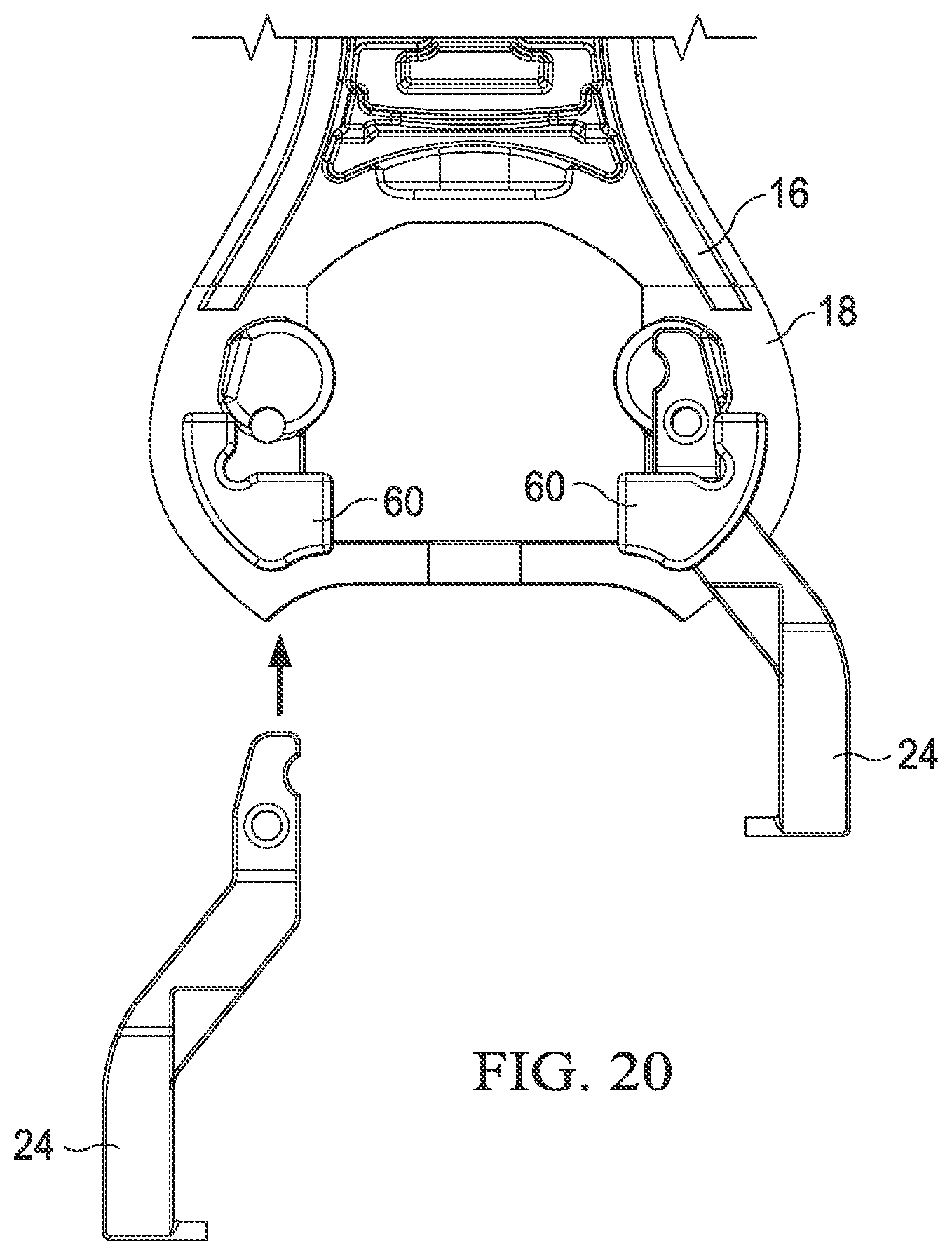 Patent US11780105 Figure 18 – Razor handle with a pivoting portion