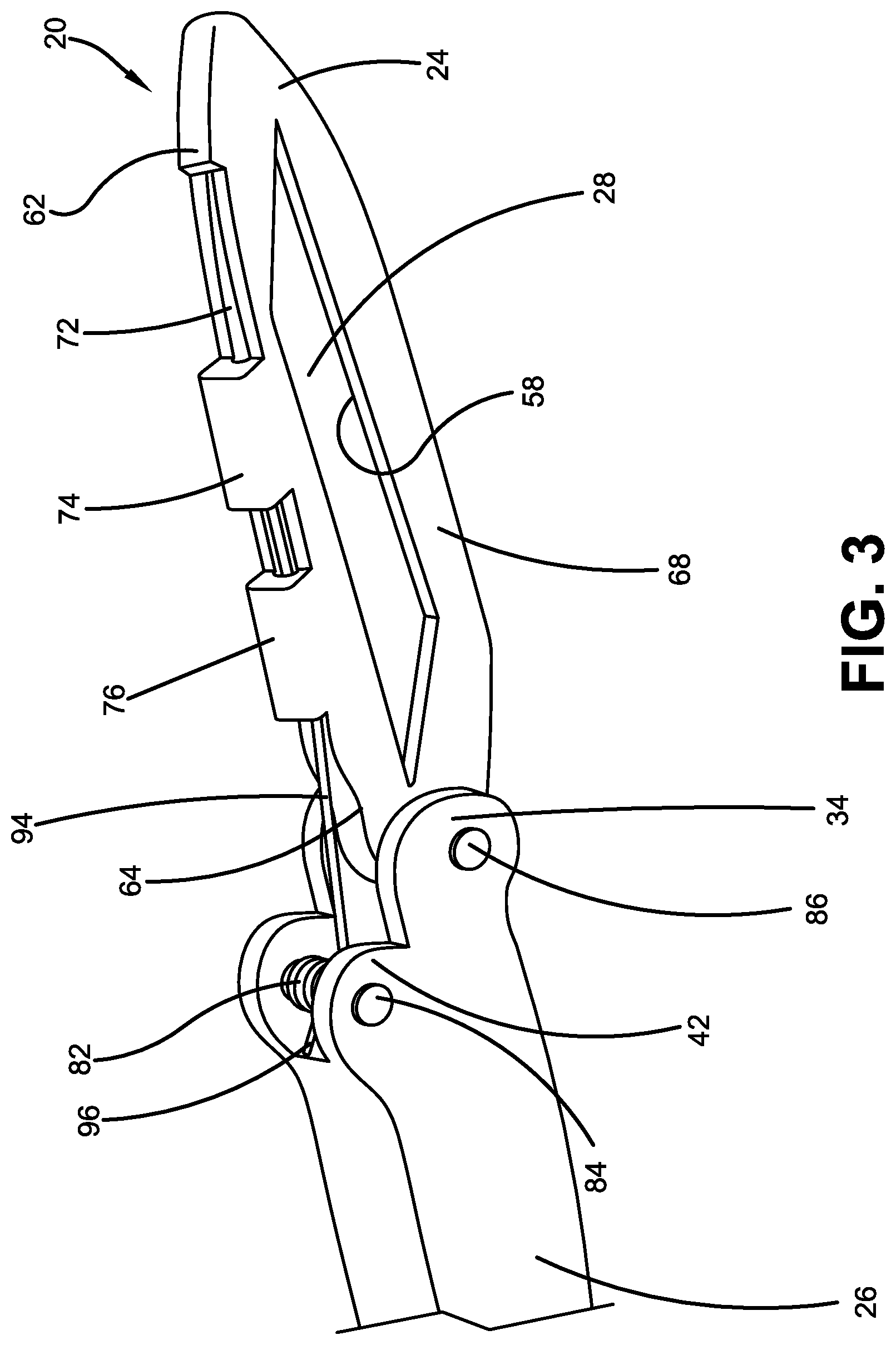 Patent US11780107 Figure 3 – Movable knife blade cover