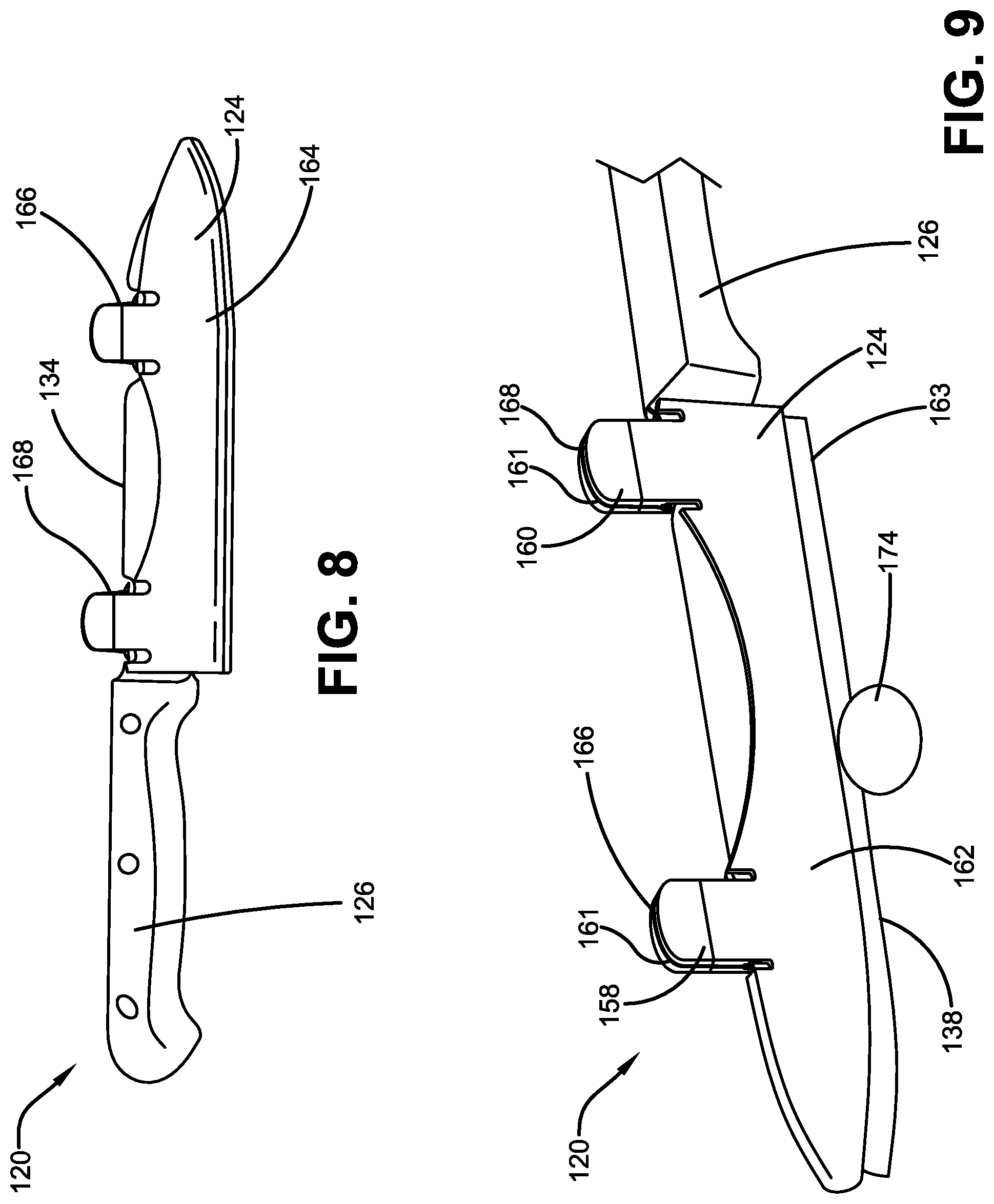 Patent US11780107 Figure 8 – Movable knife blade cover