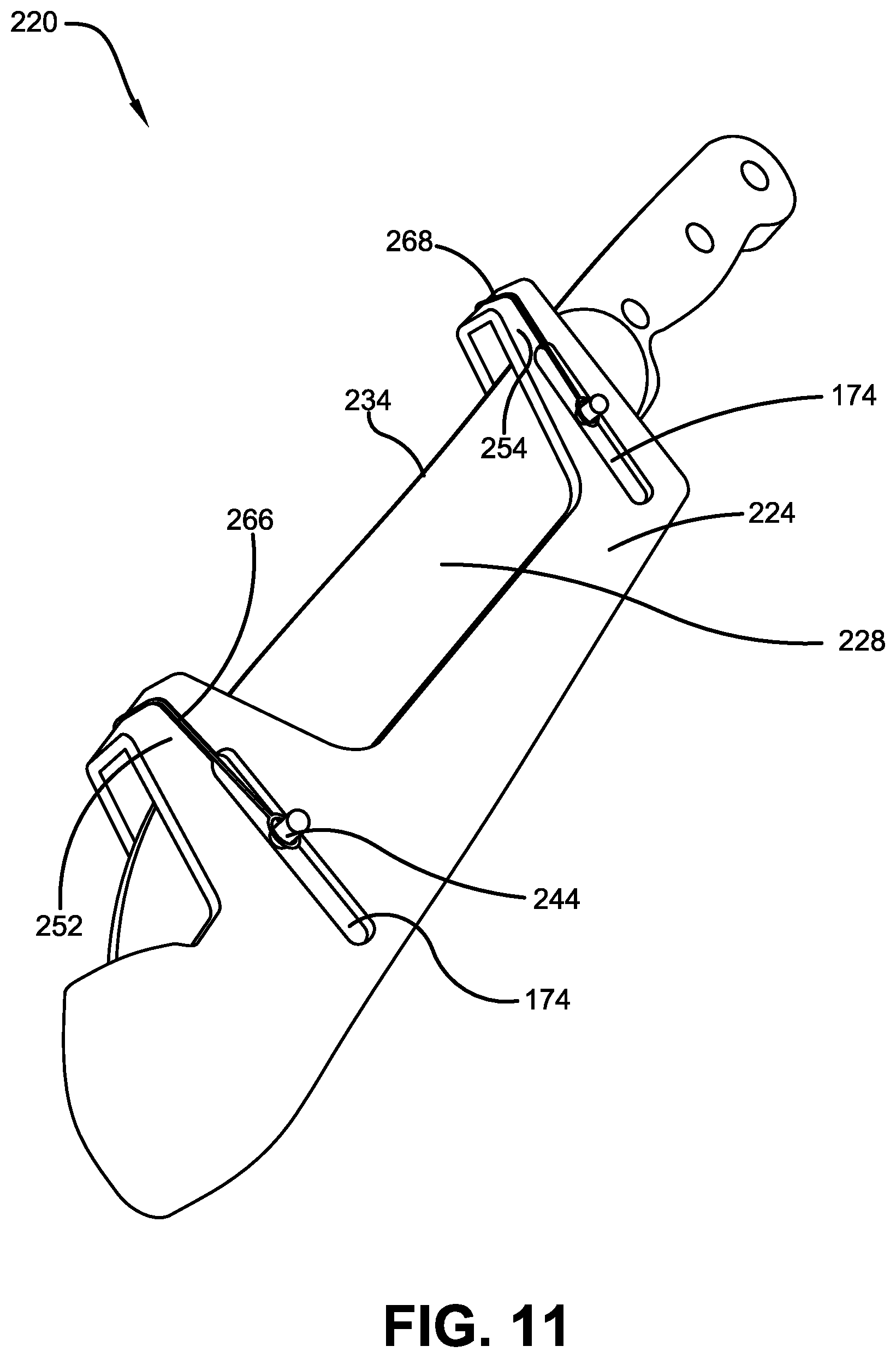 Patent US11780107 Figure 10 – Movable knife blade cover