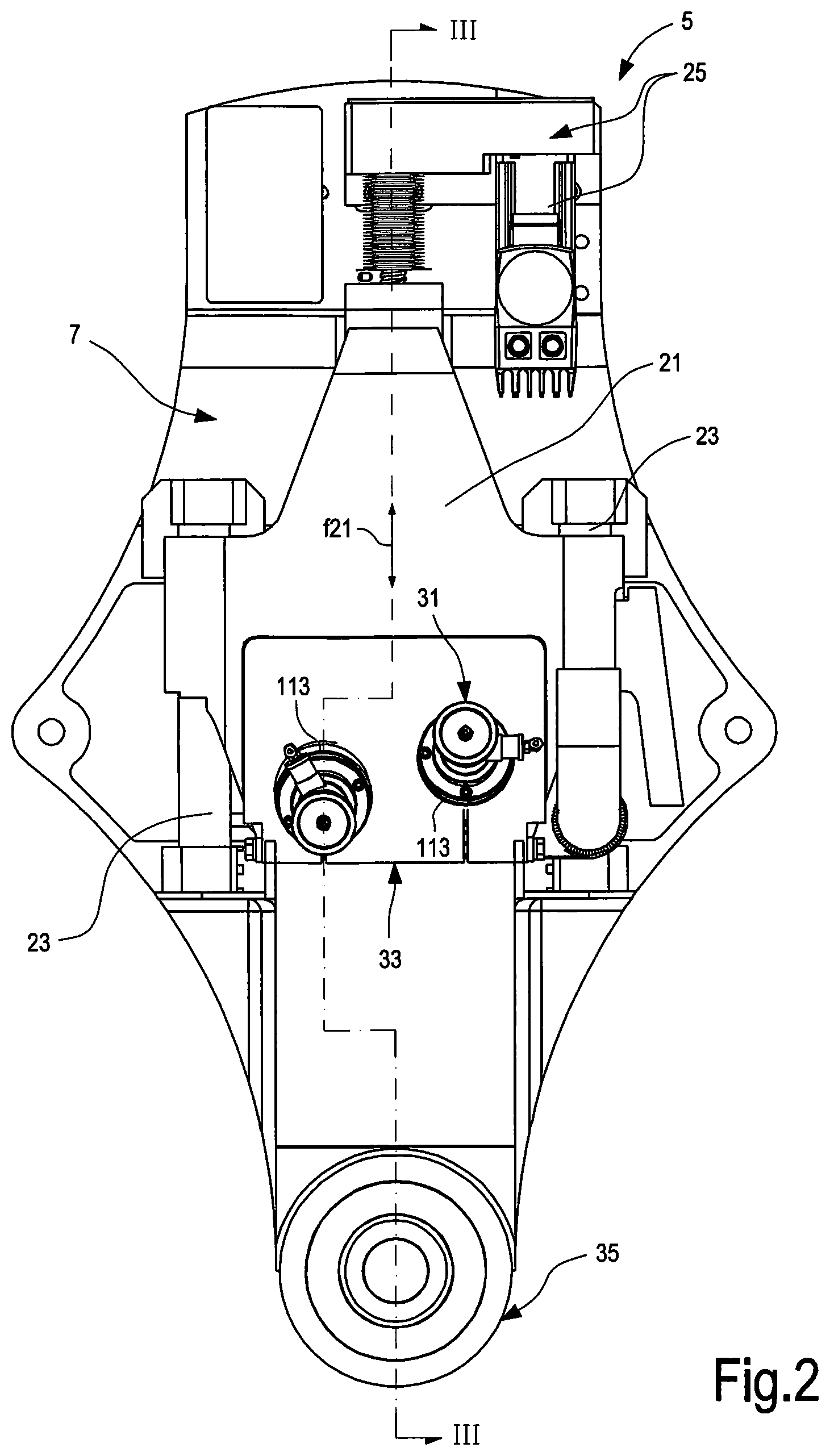 Patent US11780109 Figure 2 – Method and machine for cutting logs of wound web material