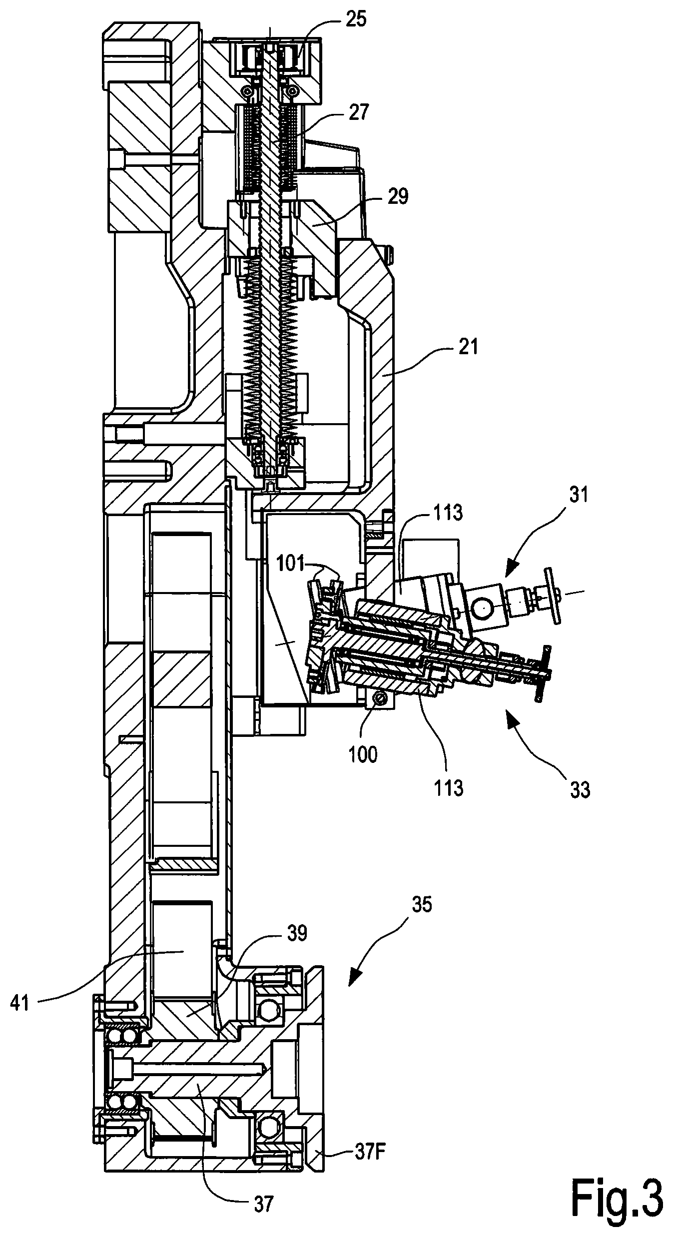 Patent US11780109 Figure 3 – Method and machine for cutting logs of wound web material