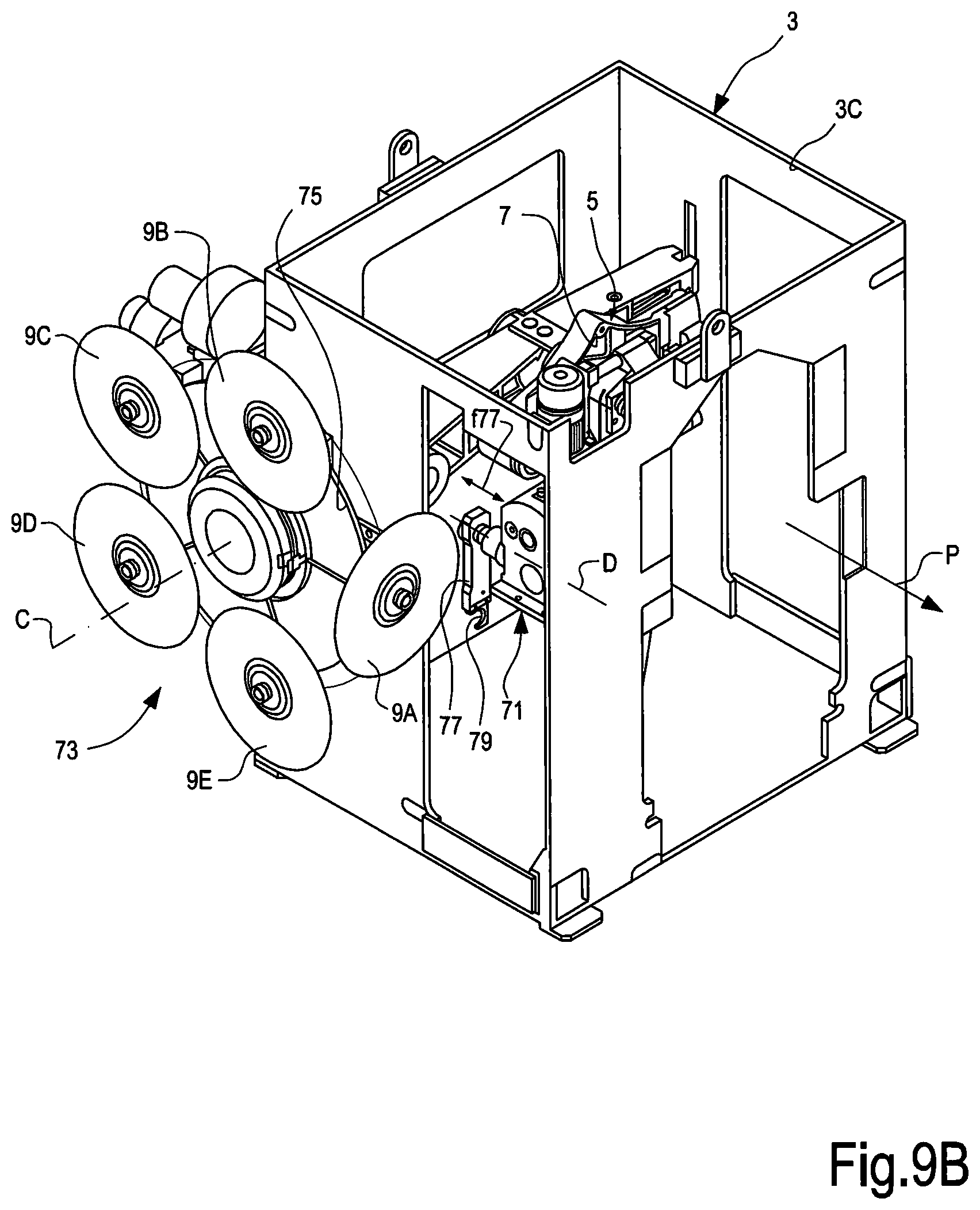 Patent US11780109 Figure 8 – Method and machine for cutting logs of wound web material