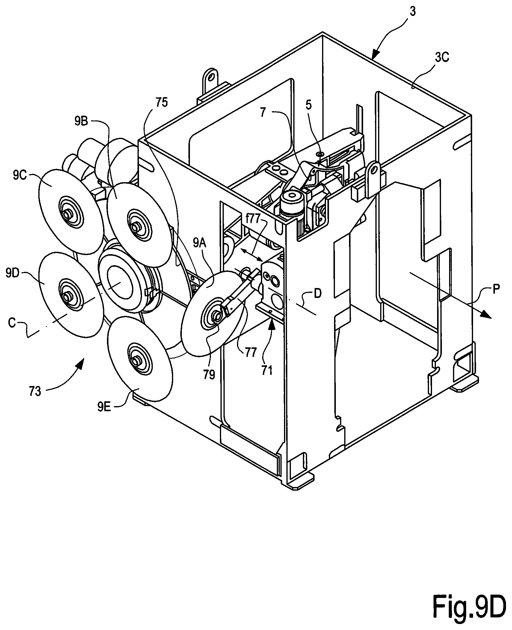 Patent US11780109 Figure 10 – Method and machine for cutting logs of wound web material