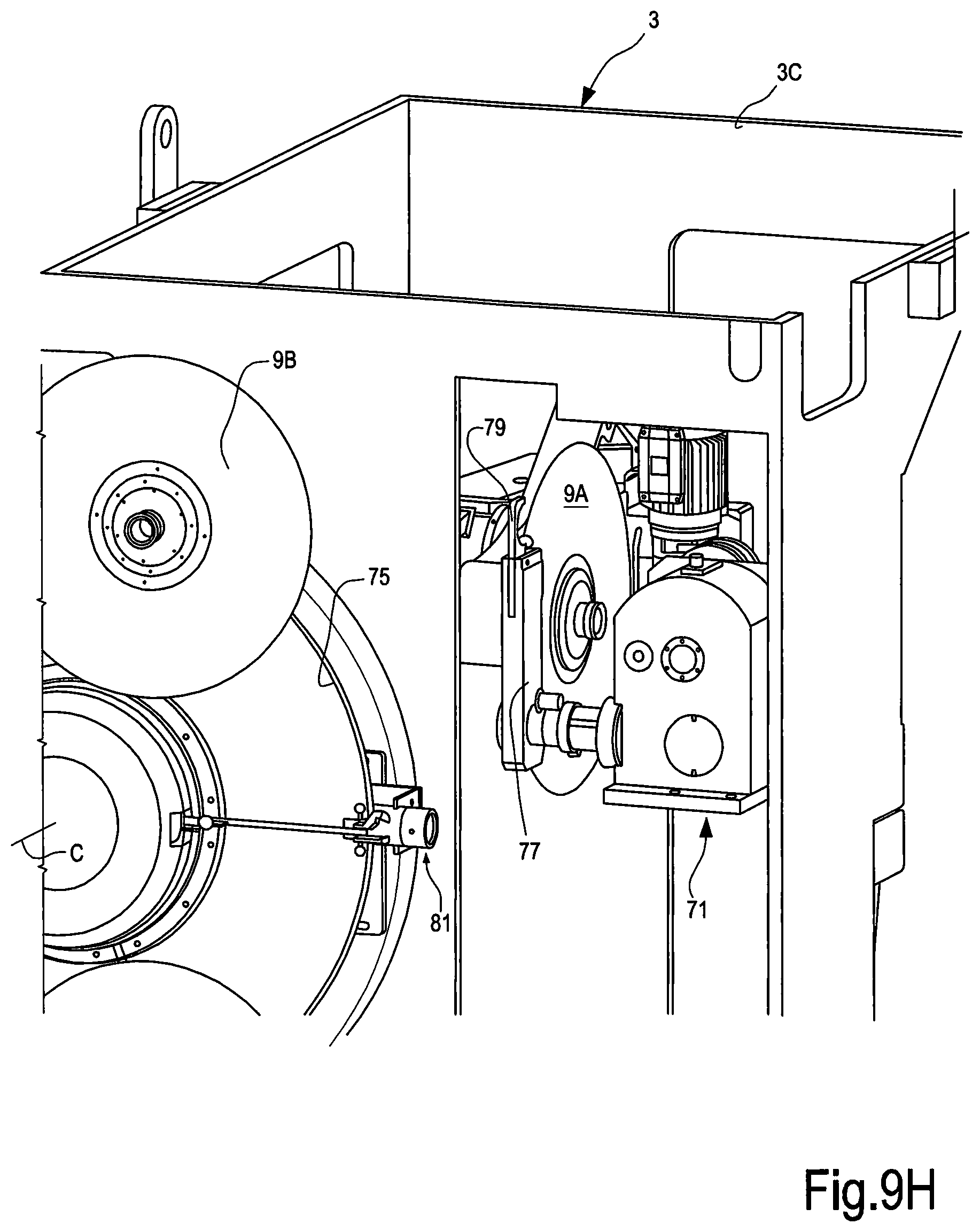 Patent US11780109 Figure 14 – Method and machine for cutting logs of wound web material