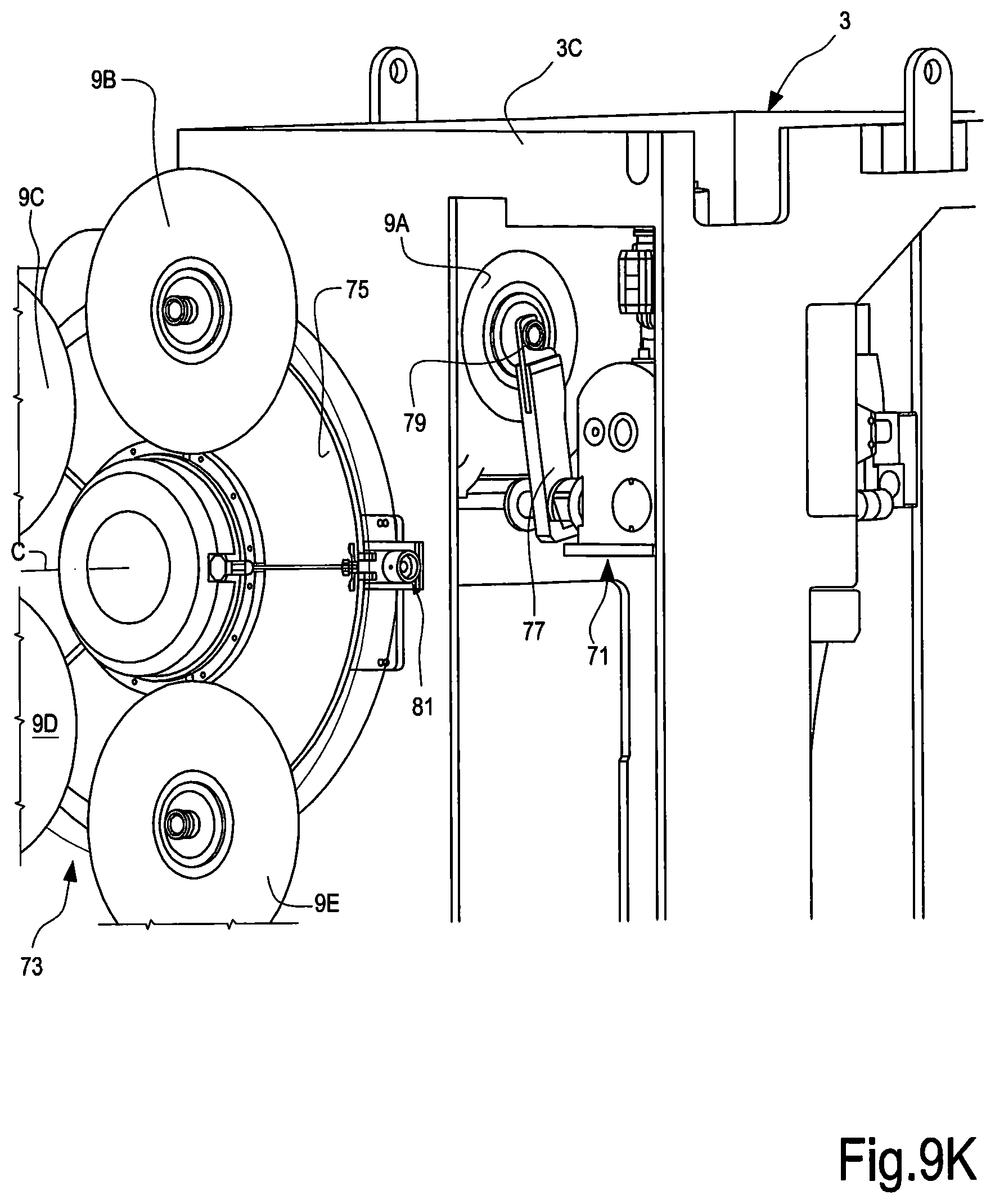 Patent US11780109 Figure 17 – Method and machine for cutting logs of wound web material