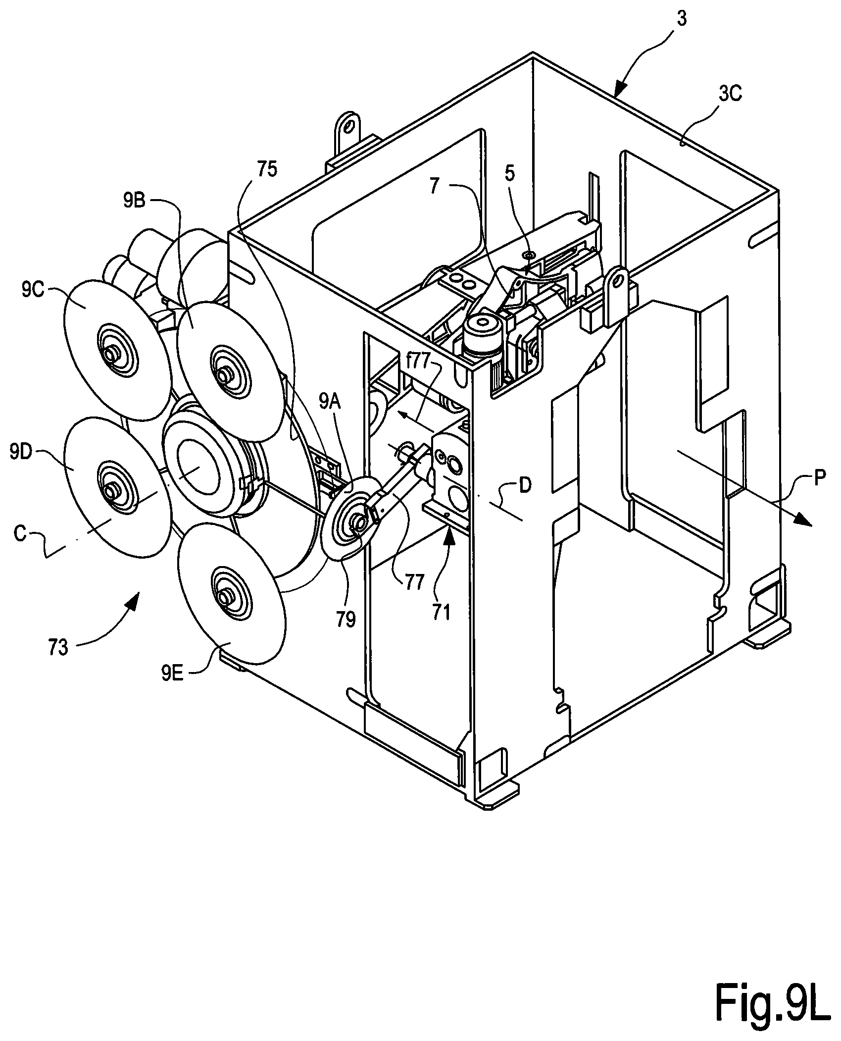 Patent US11780109 Figure 18 – Method and machine for cutting logs of wound web material