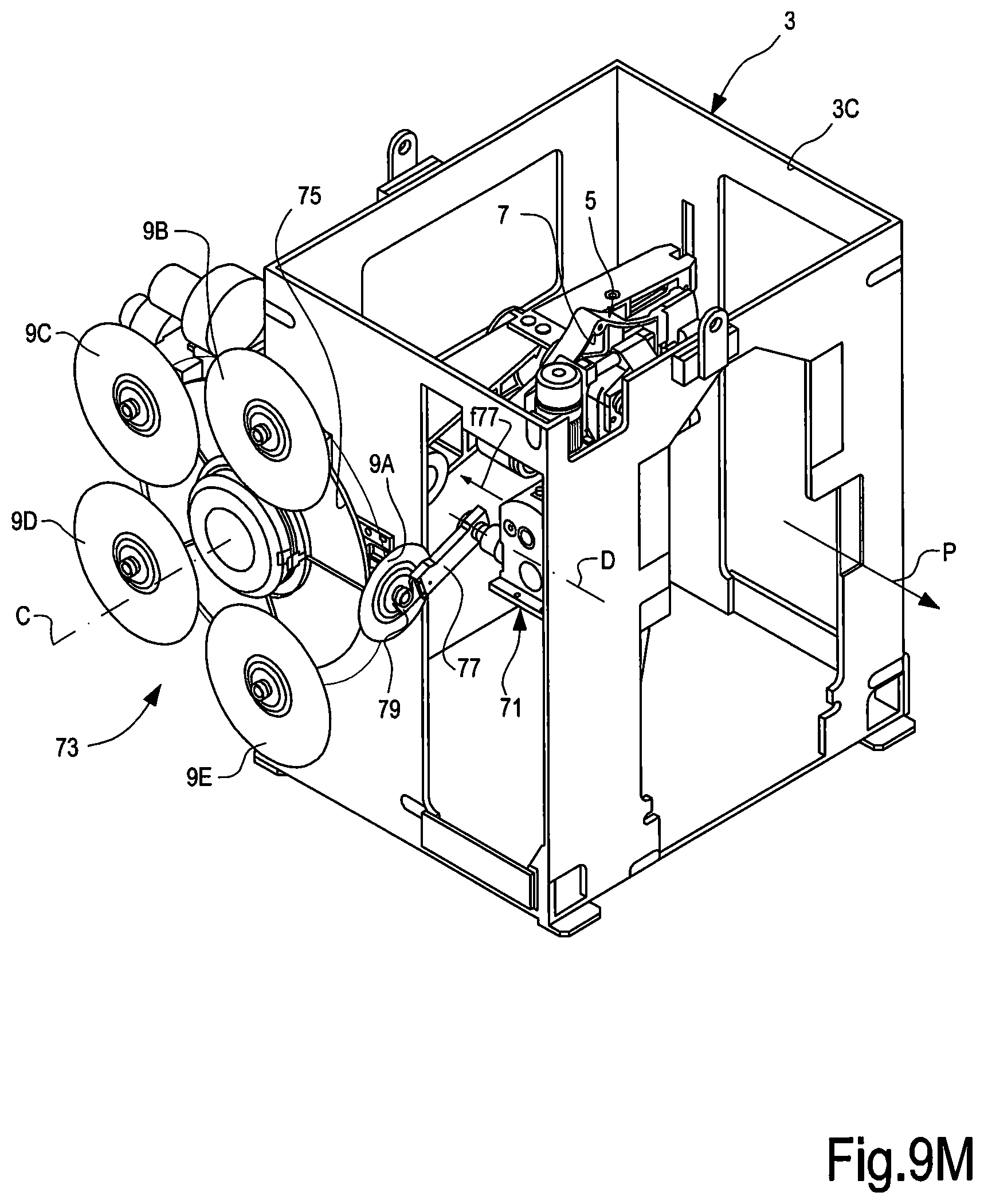 Patent US11780109 Figure 19 – Method and machine for cutting logs of wound web material