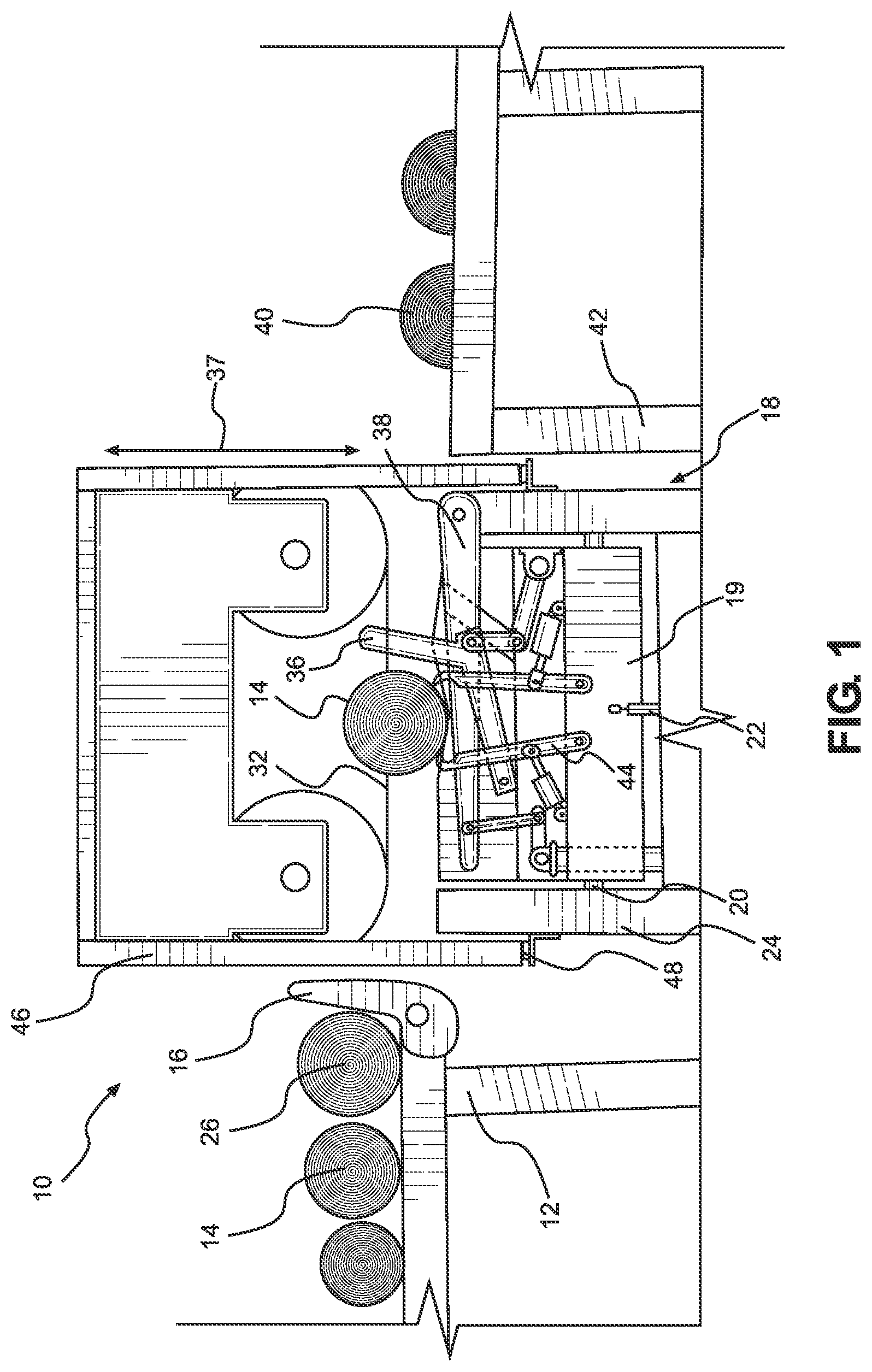 Patent US11780110 Figure 1 – Sawmill