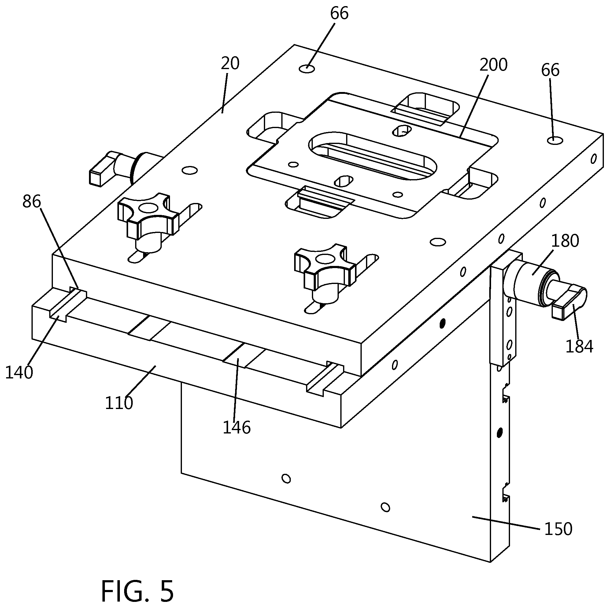 Patent US11780111 Figure 5 – Tool and system for forming multiple woodworking joints