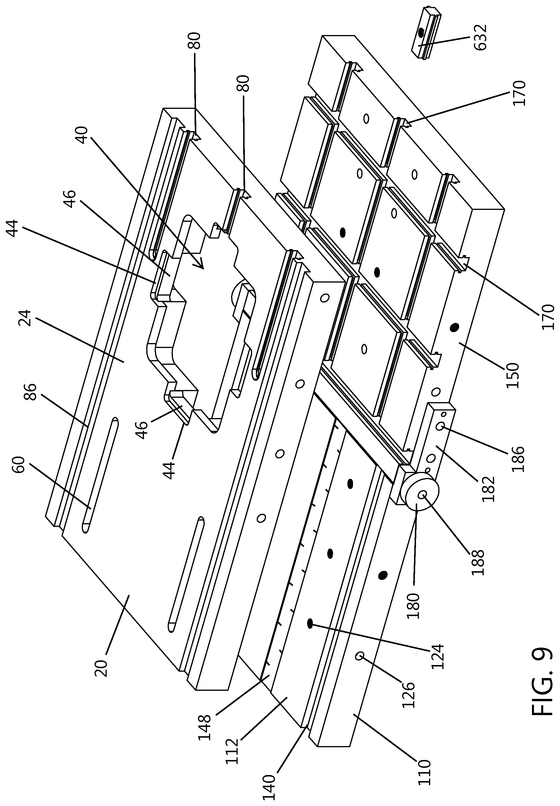 Patent US11780111 Figure 9 – Tool and system for forming multiple woodworking joints