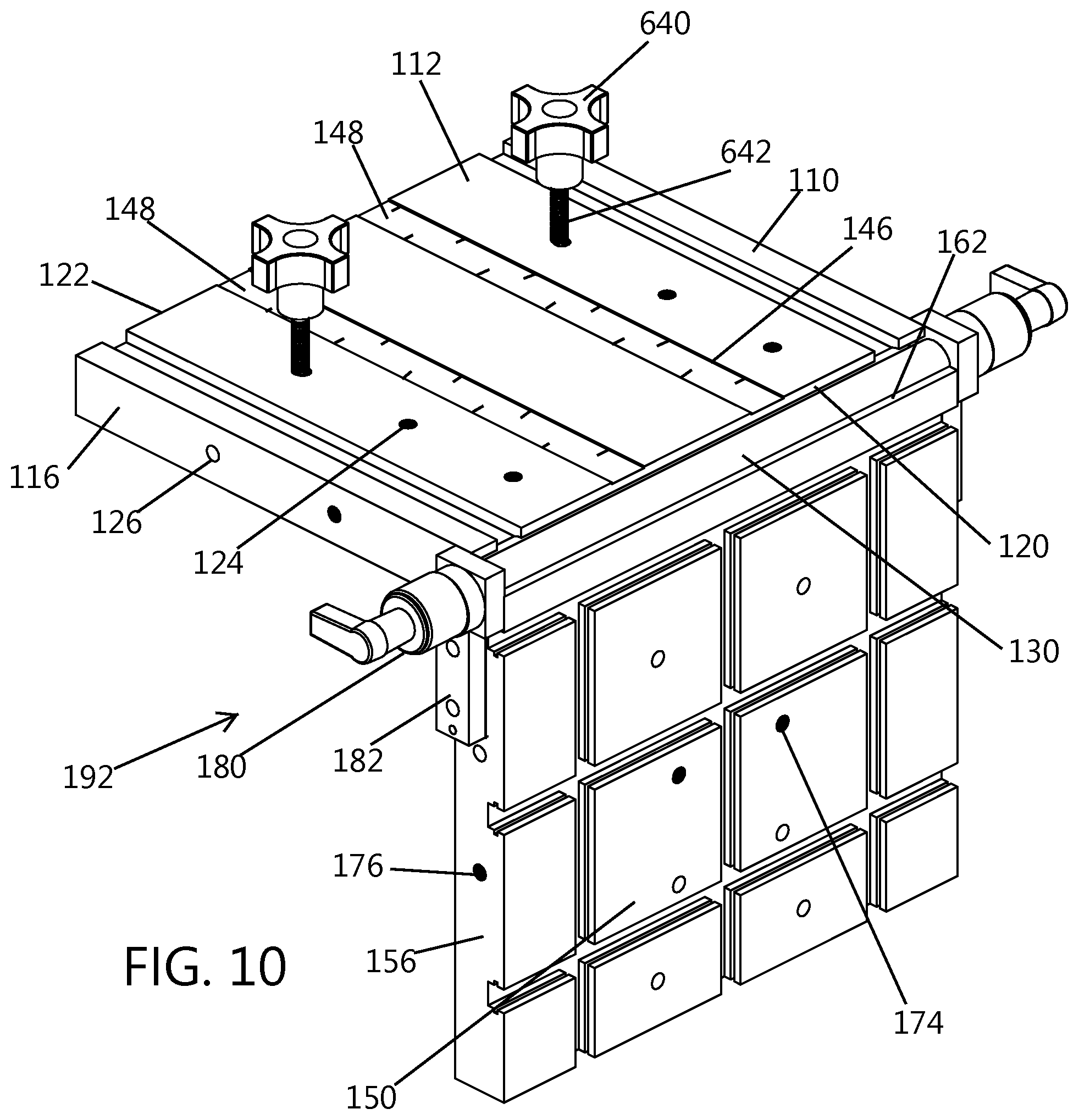 Patent US11780111 Figure 10 – Tool and system for forming multiple woodworking joints
