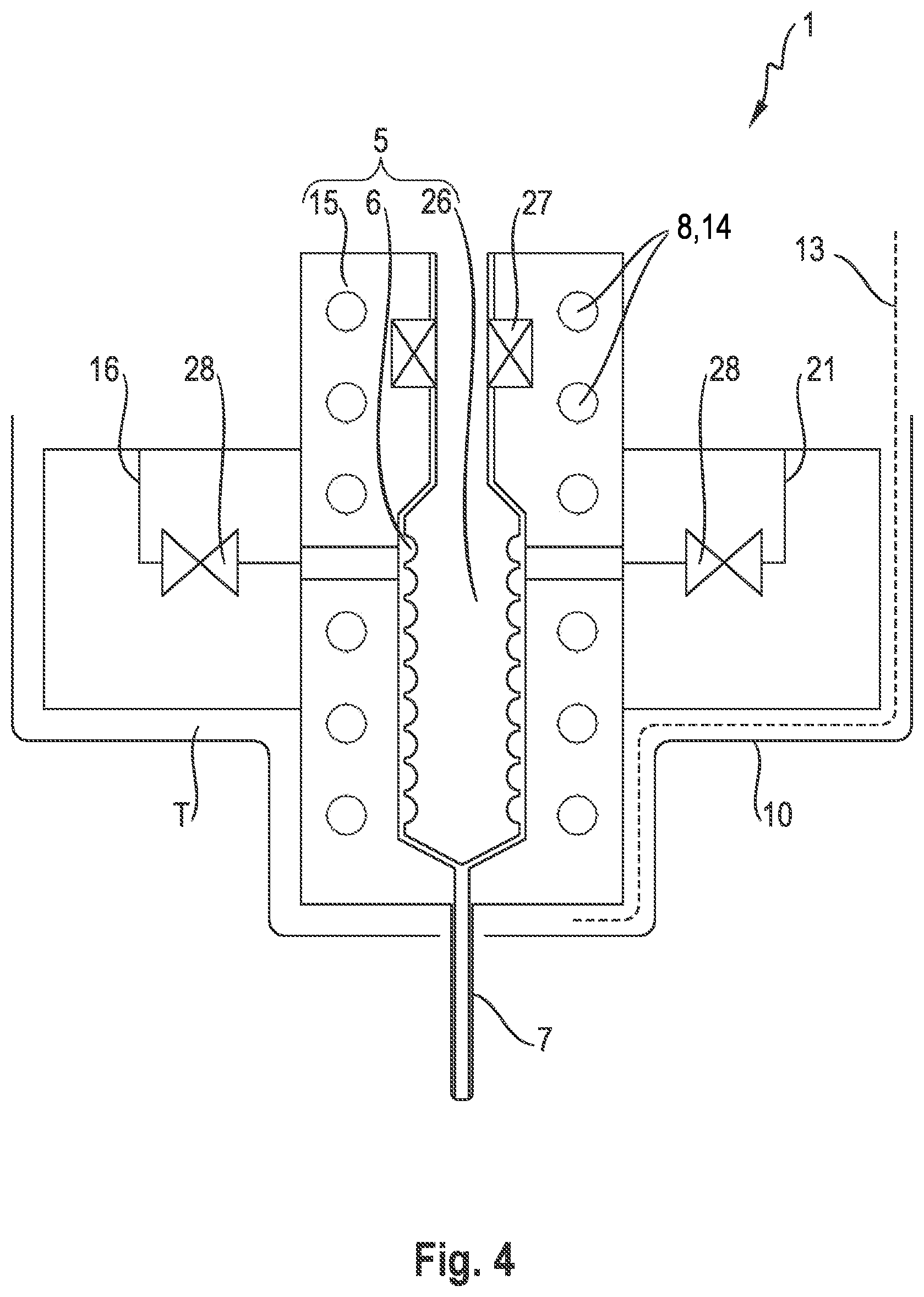Patent US11780117 Figure 3 – Device and method for the production of plastic parts with drying and dessicant feed devices