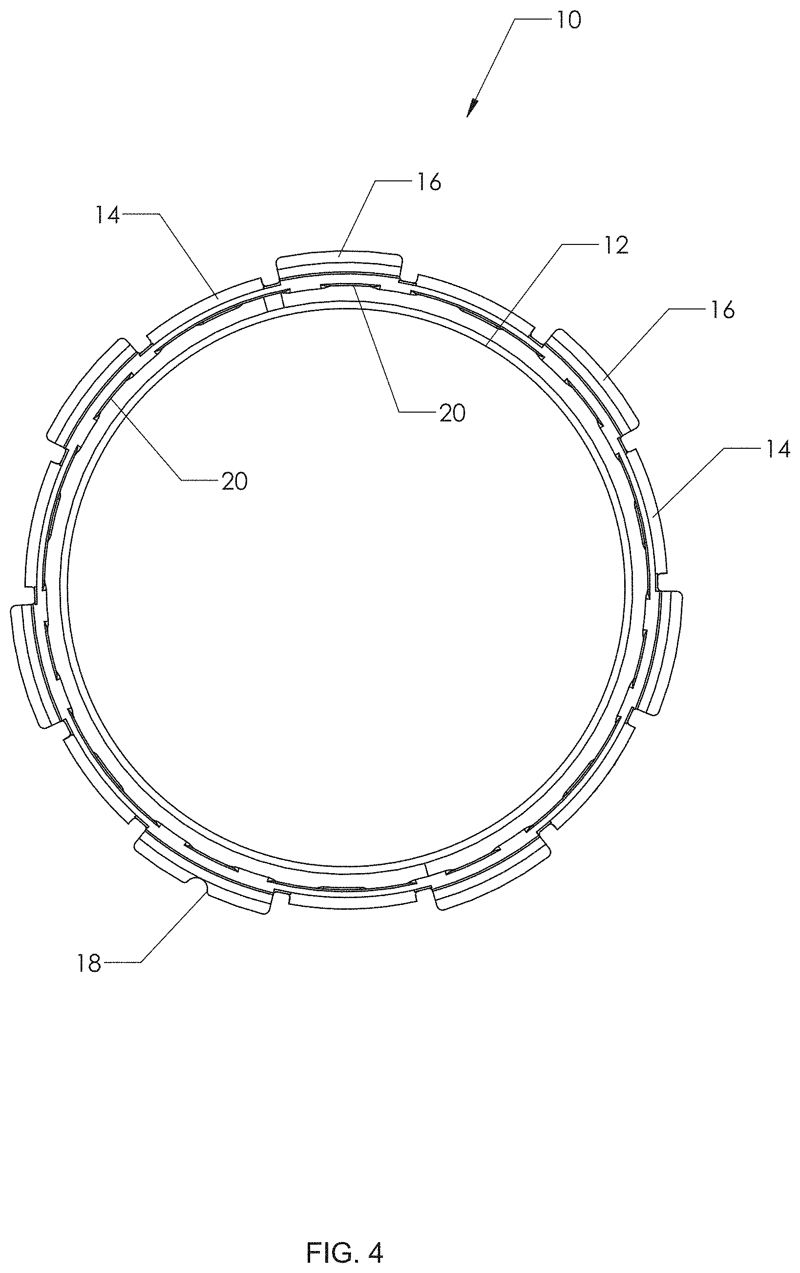Patent US11780121 Figure 4 – Method and fixture for molding a tank with an embedded ring