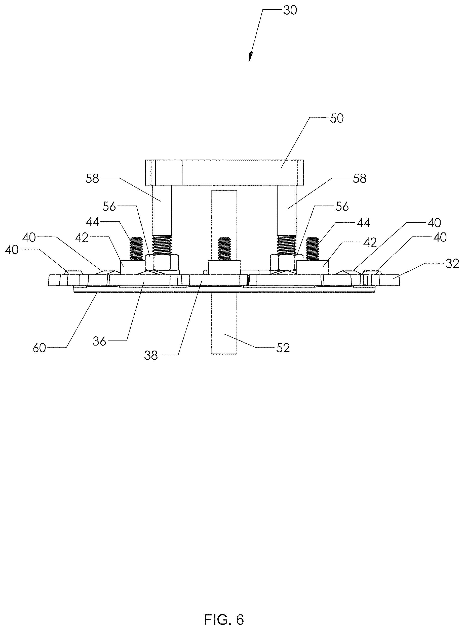 Patent US11780121 Figure 6 – Method and fixture for molding a tank with an embedded ring