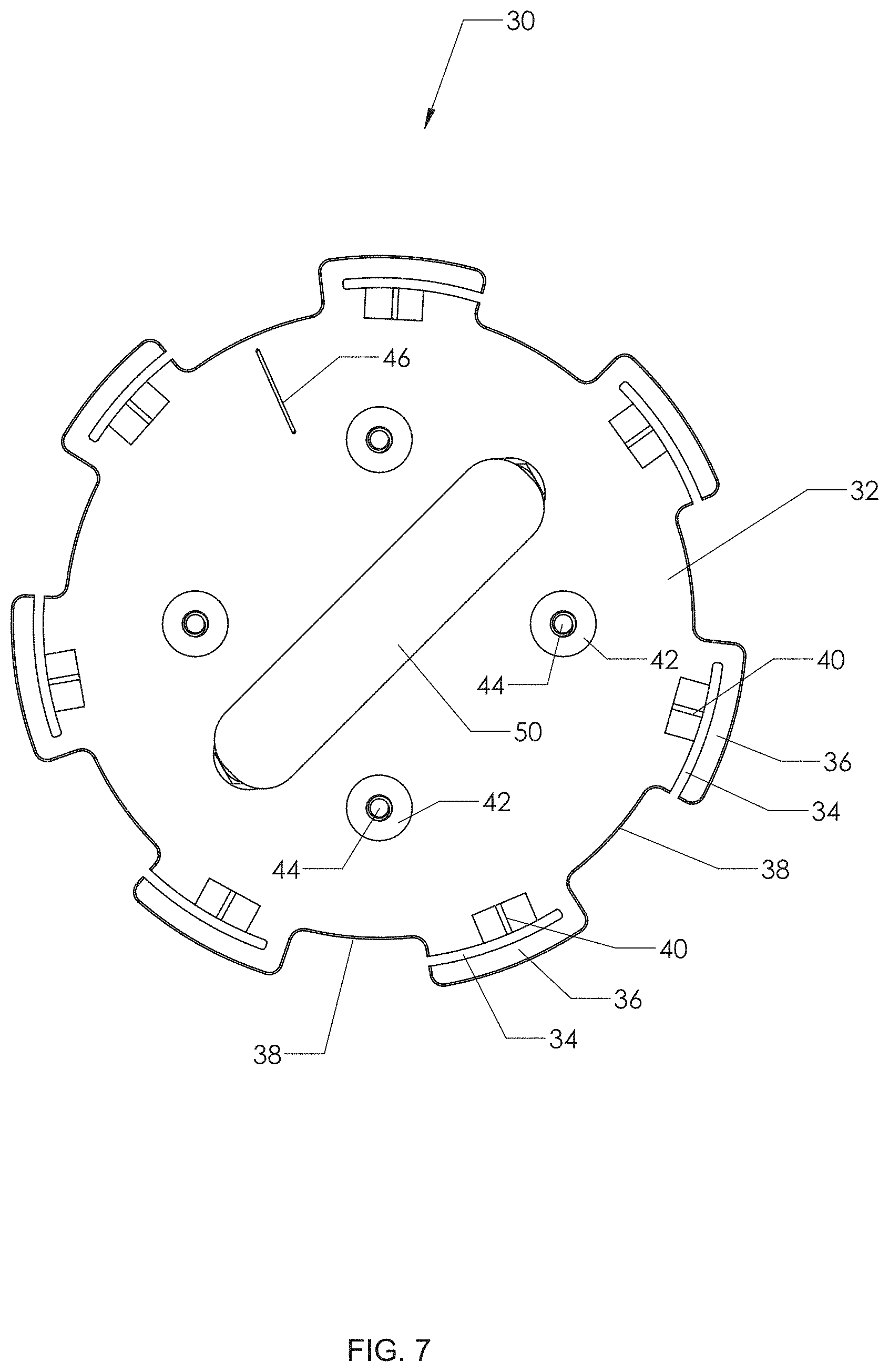 Patent US11780121 Figure 7 – Method and fixture for molding a tank with an embedded ring