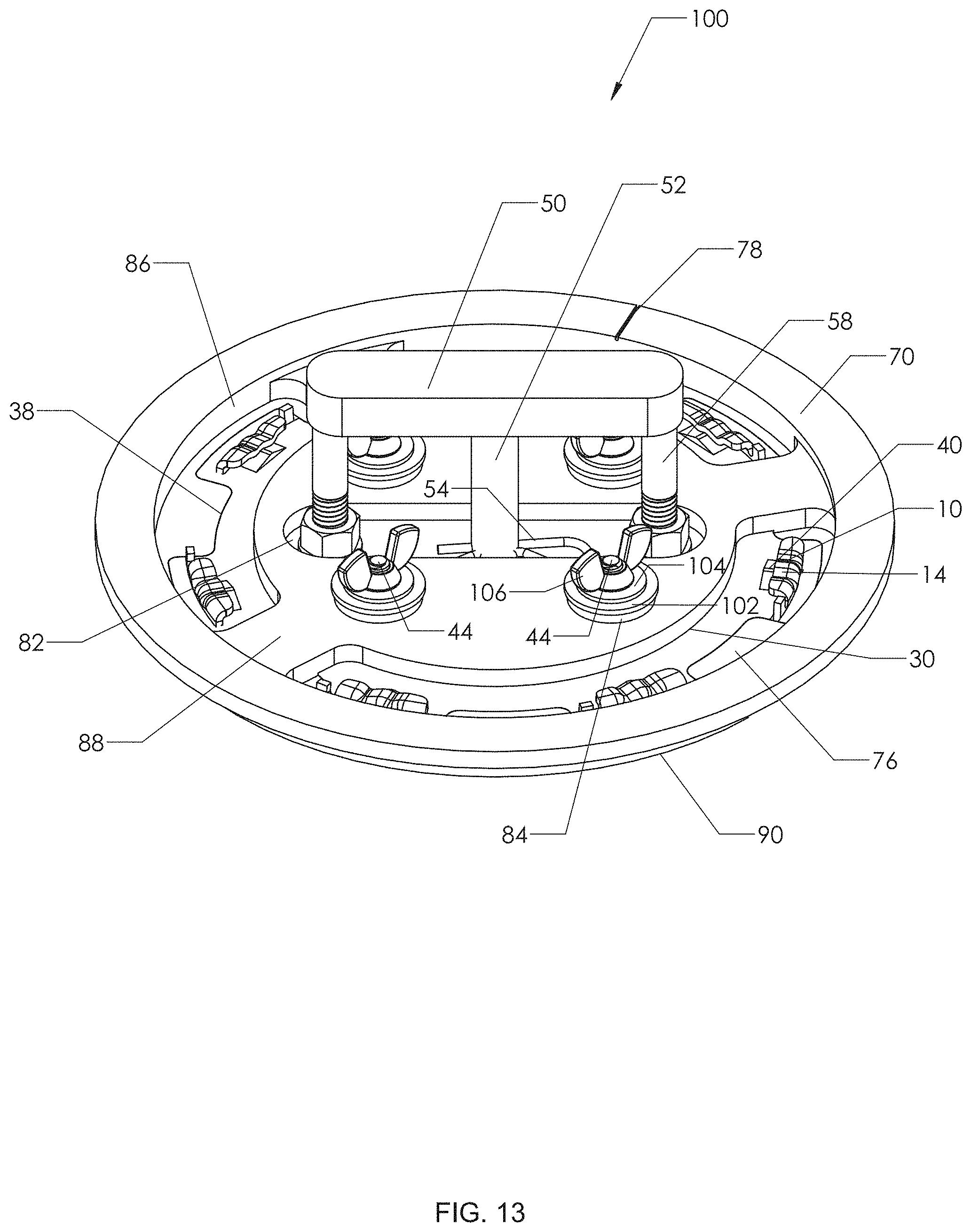 Patent US11780121 Figure 13 – Method and fixture for molding a tank with an embedded ring