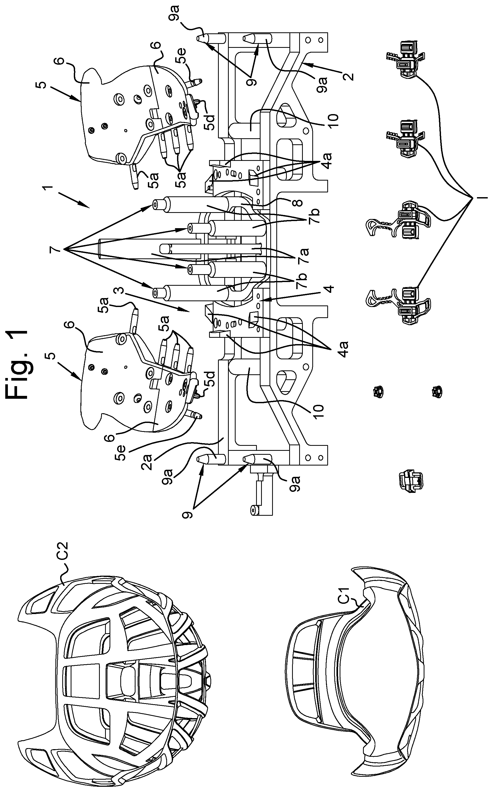 Patent US11780130 — Support template for molds for sport helmets — Figure 1