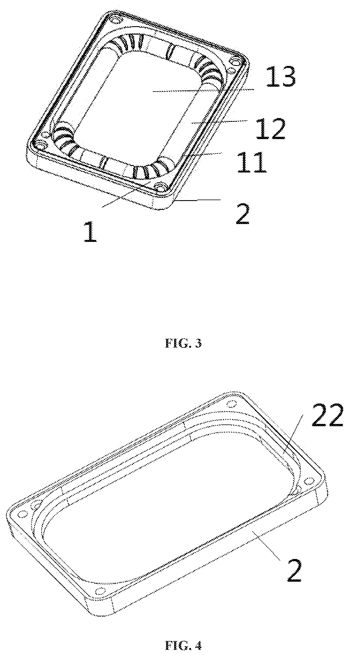 Patent US11780131 Figure 2 – Passive horn integrally formed by using thermoplastic vulcanized rubber and preparation method thereof
