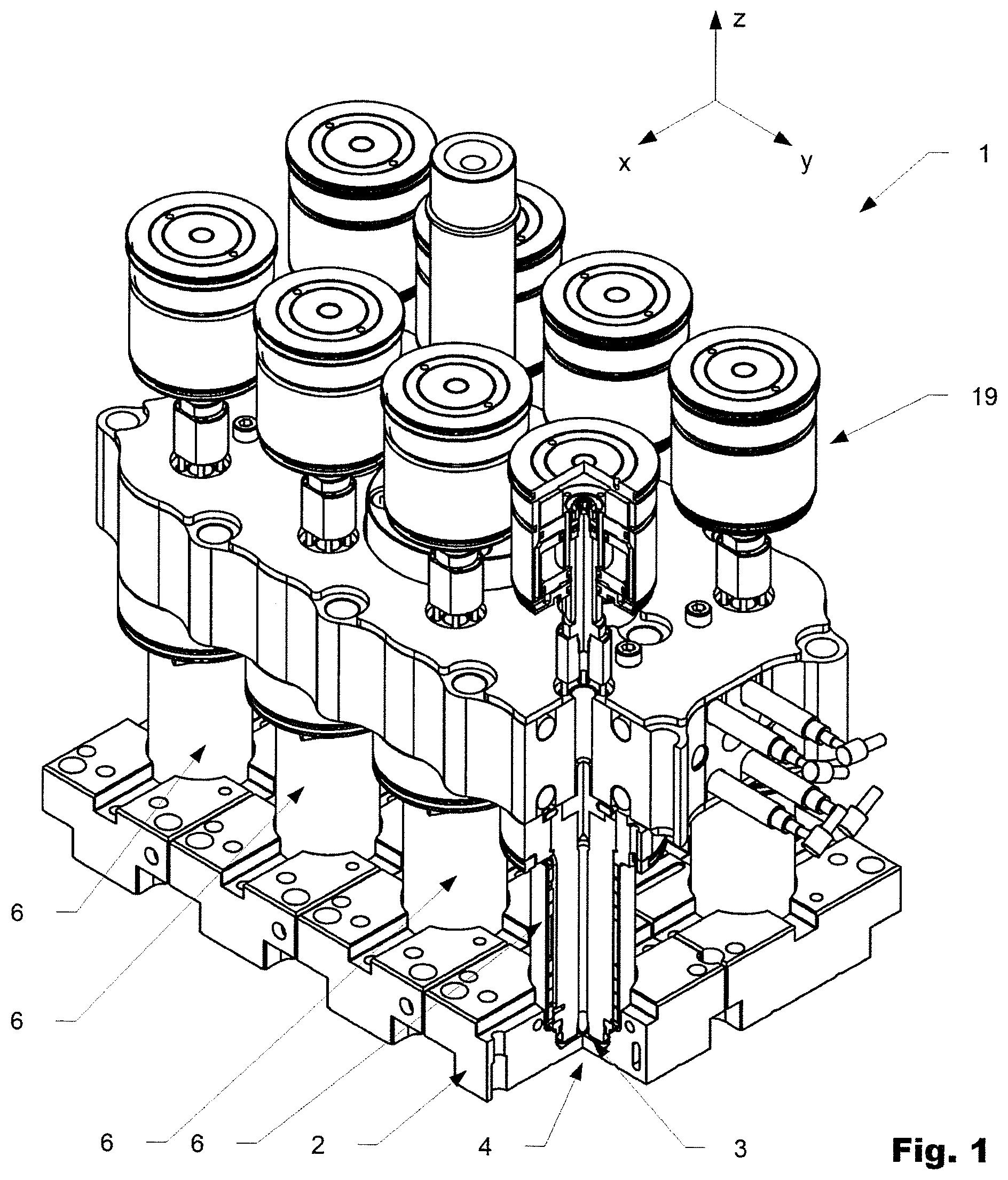 Patent US11780132 Figure 1 – Injection molding device
