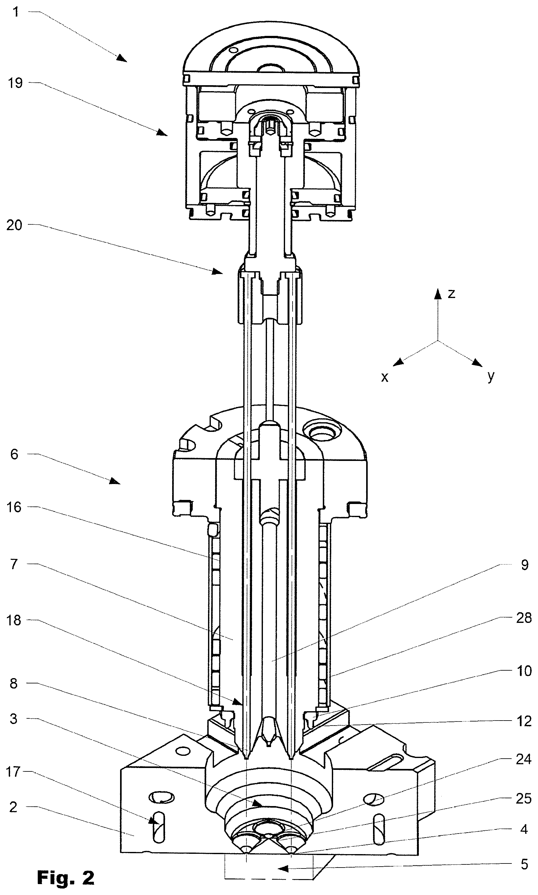 Patent US11780132 Figure 2 – Injection molding device