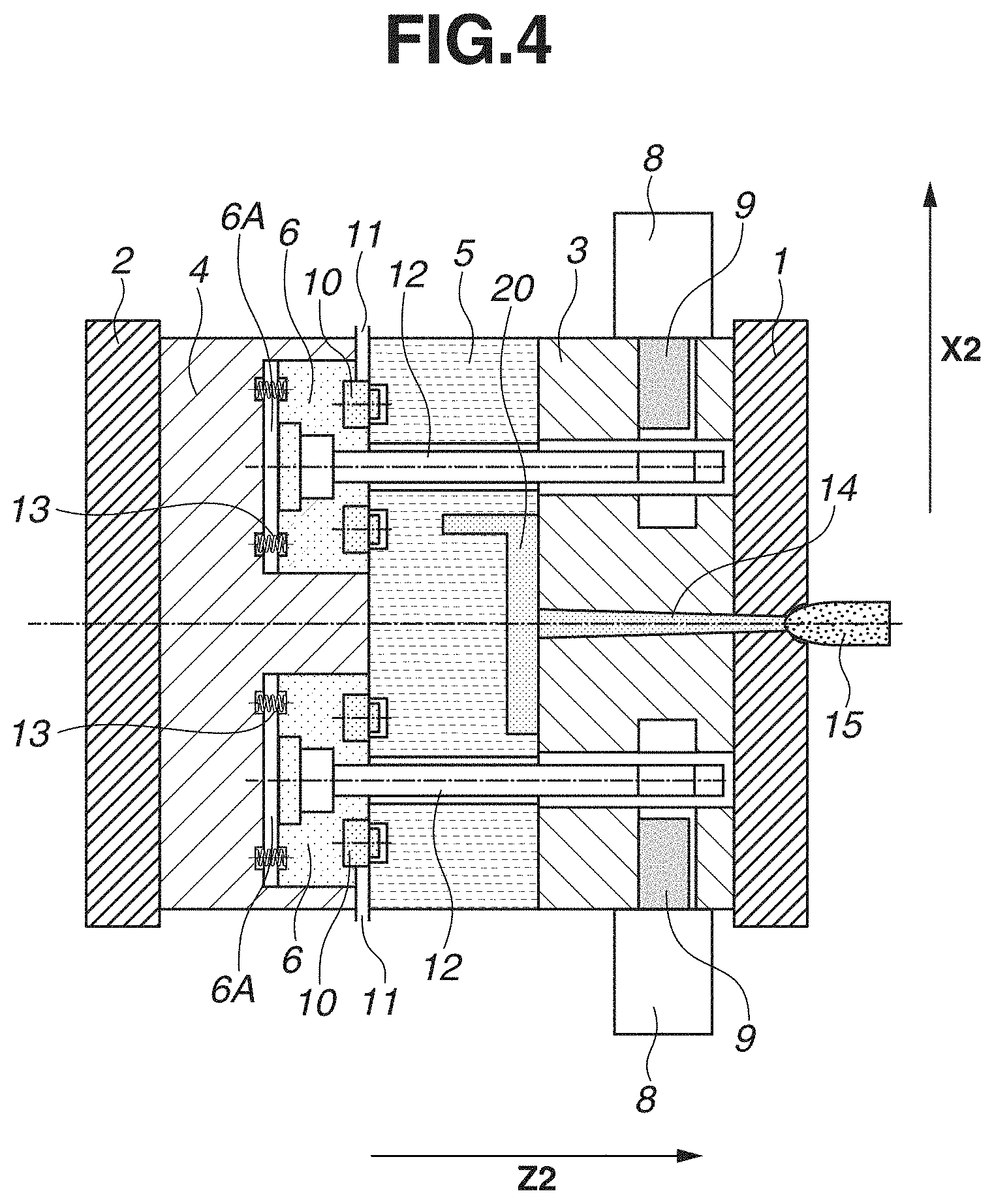 Patent US11780137 Figure 4 – Mold, injection molding system, and method for manufacturing molded product