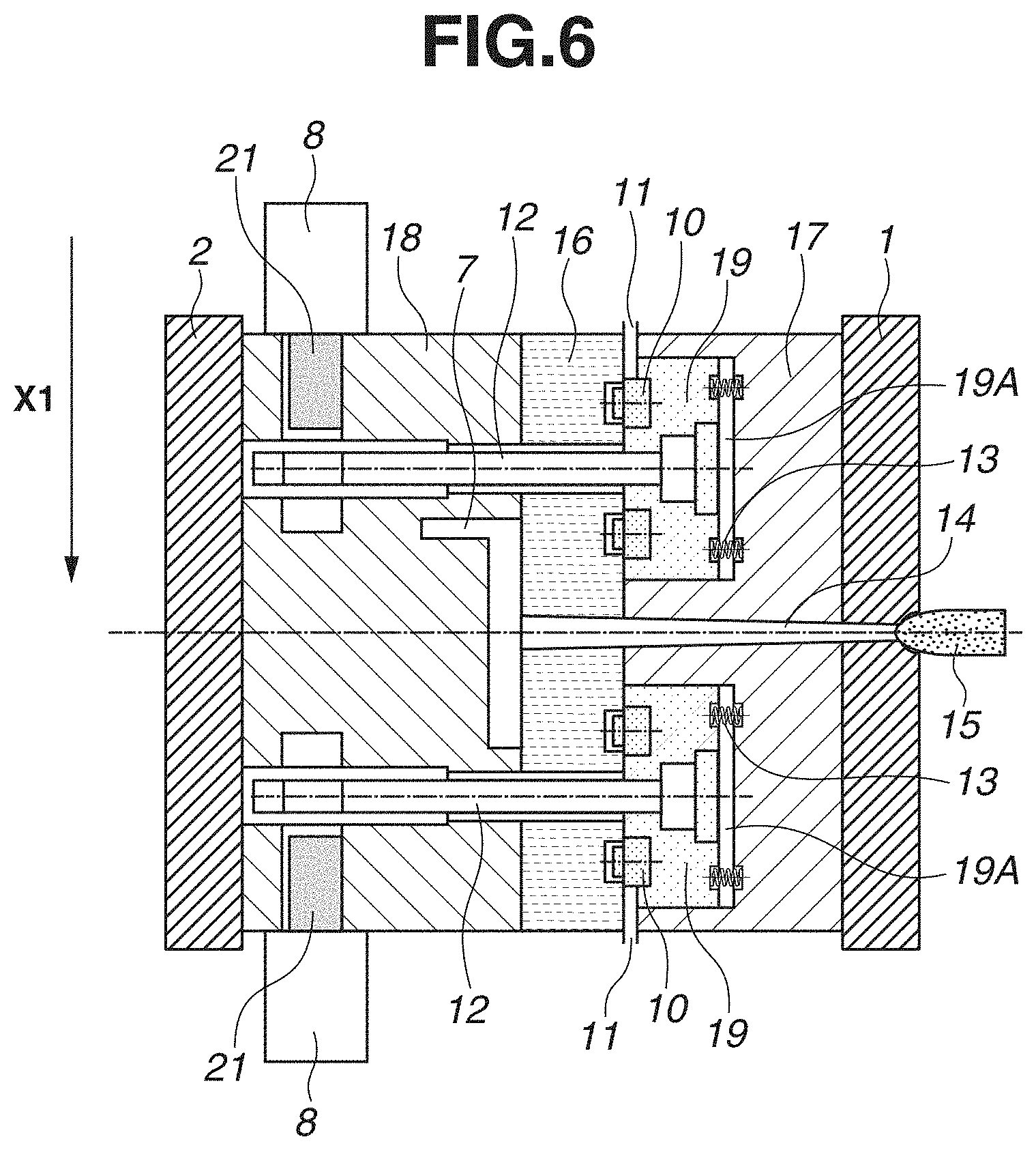 Patent US11780137 Figure 6 – Mold, injection molding system, and method for manufacturing molded product