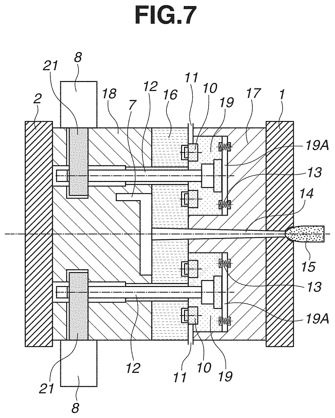 Patent US11780137 Figure 7 – Mold, injection molding system, and method for manufacturing molded product