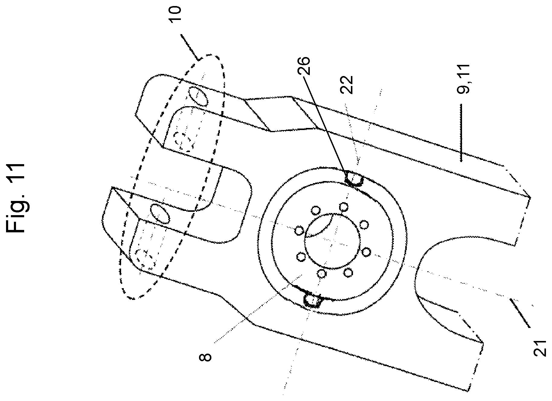 Patent US11780138 Figure 7 – Clamping unit for a moulding machine and moulding machine comprising such a clamping unit