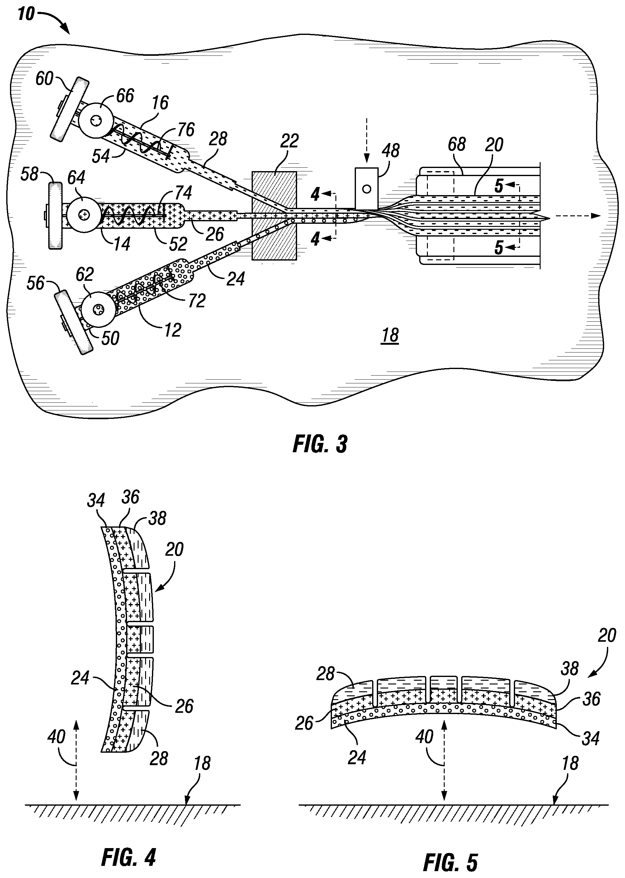 Patent US11780142 Figure 2 – Extrusion system for tire tread manufacturing with horizontally arranged extrusion barrels