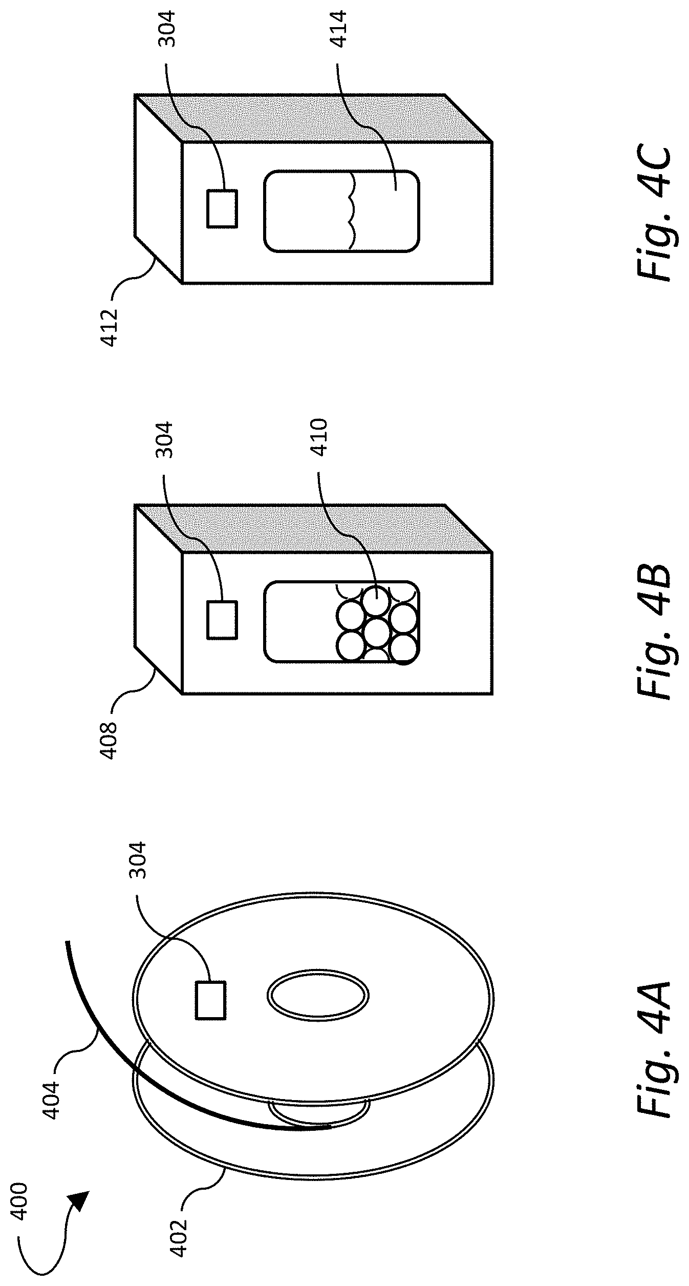 Patent US11780143 Figure 4 – Tagged build material for three-dimensional printing