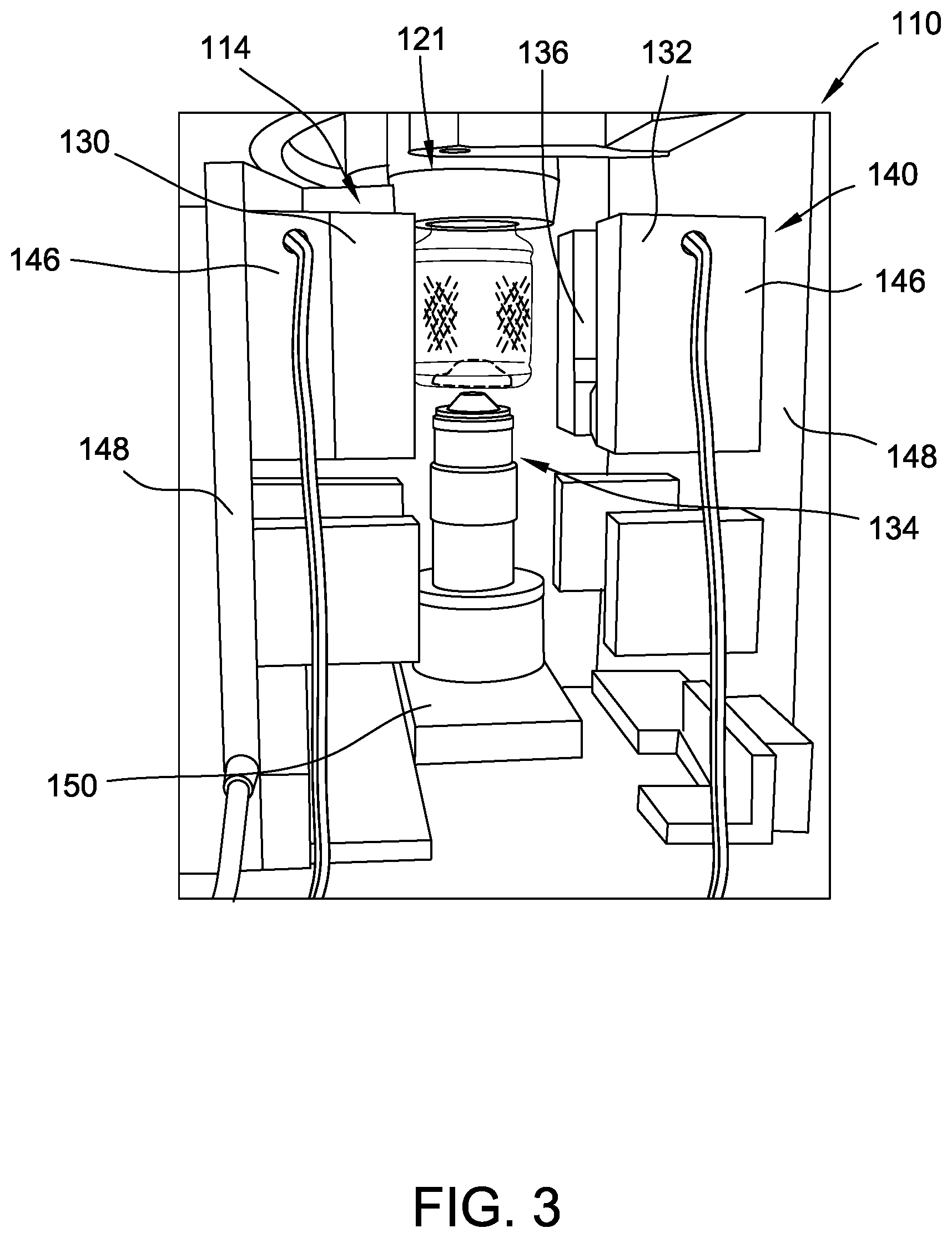Patent US11780147 Figure 3 – System and method for forming containers using blow mold and electric heating elements