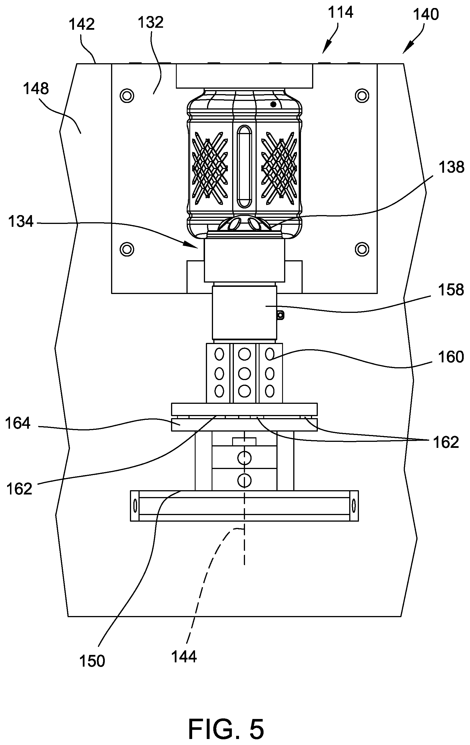 Patent US11780147 Figure 5 – System and method for forming containers using blow mold and electric heating elements