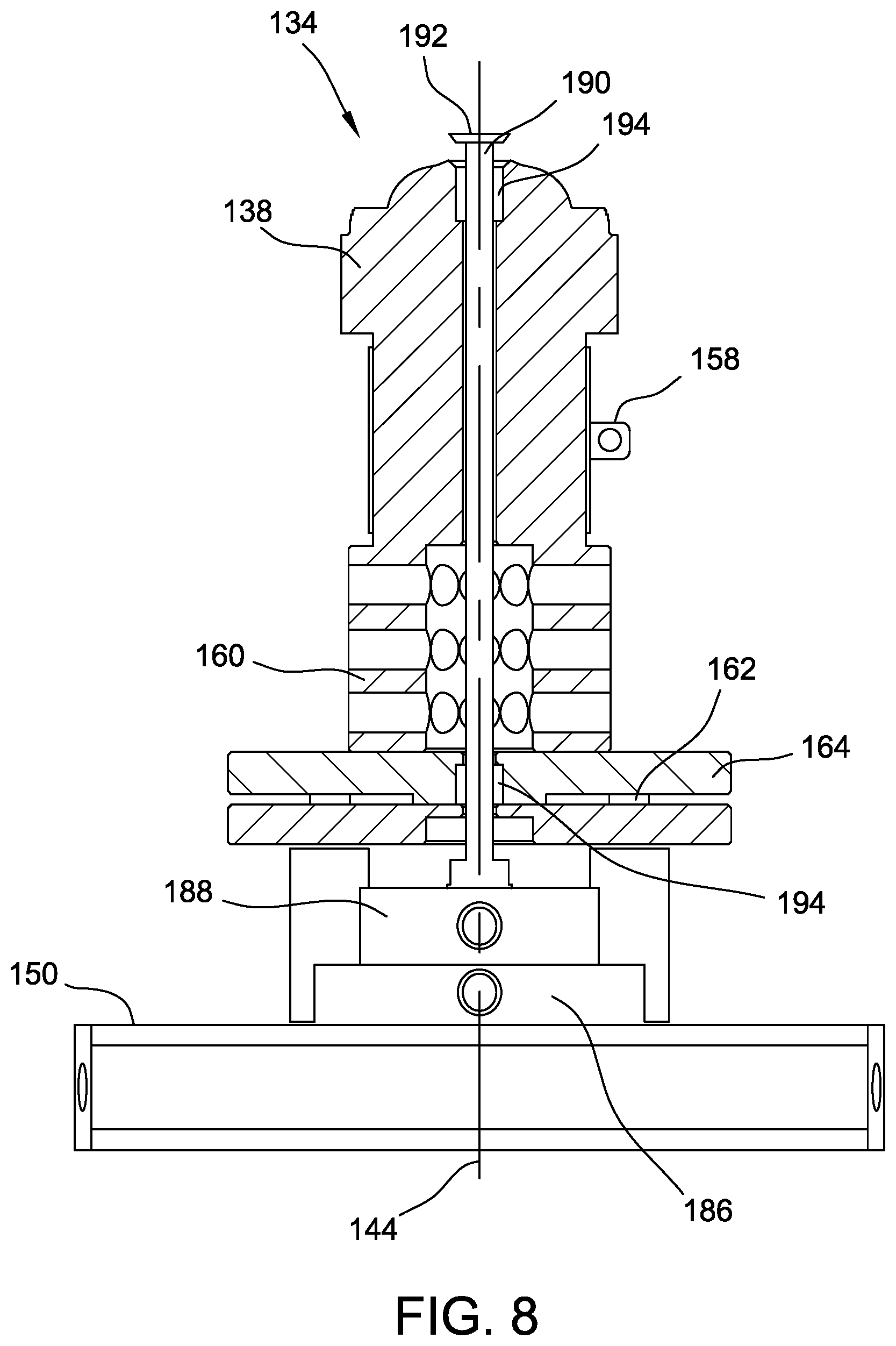 Patent US11780147 Figure 8 – System and method for forming containers using blow mold and electric heating elements