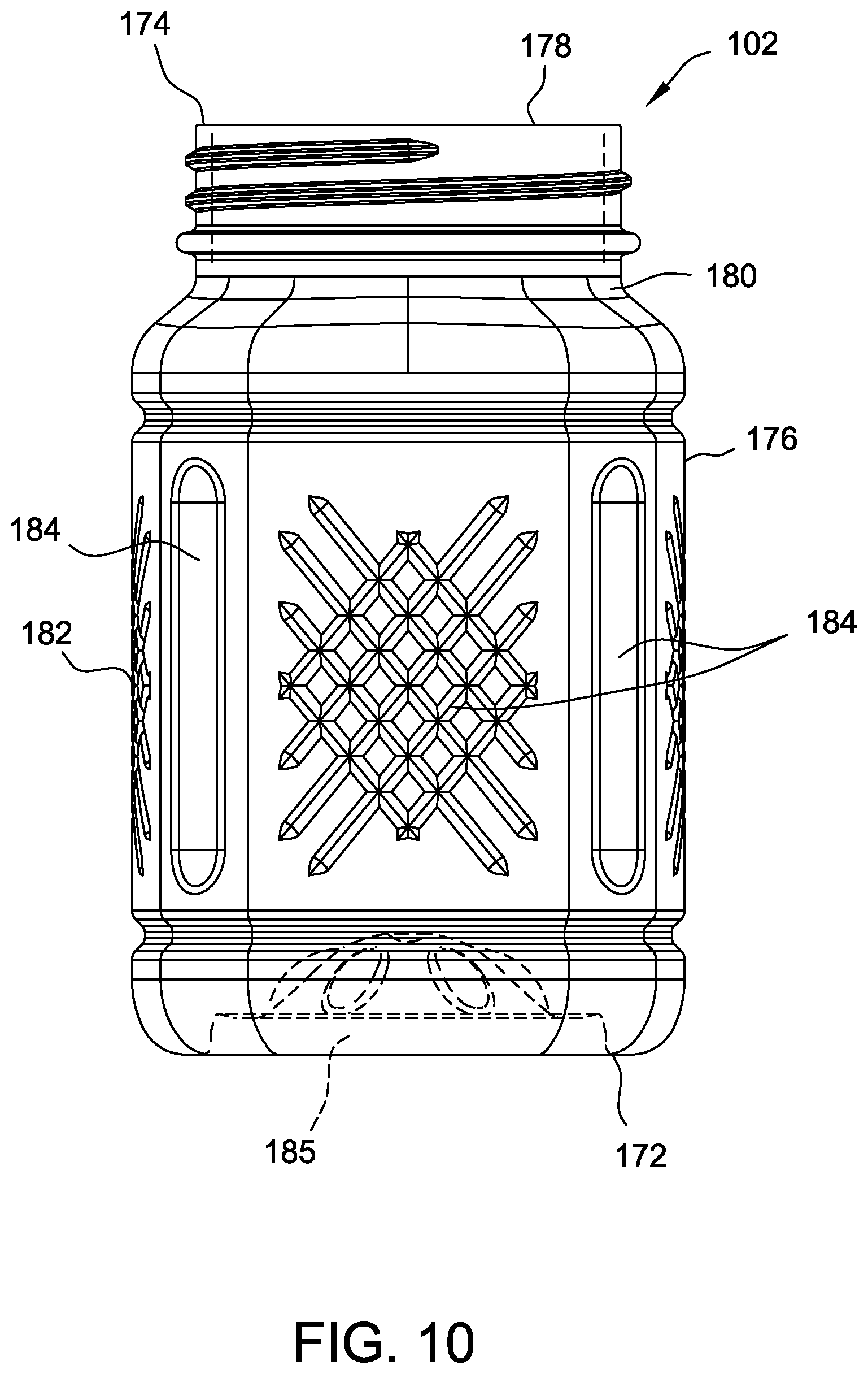 Patent US11780147 Figure 10 – System and method for forming containers using blow mold and electric heating elements