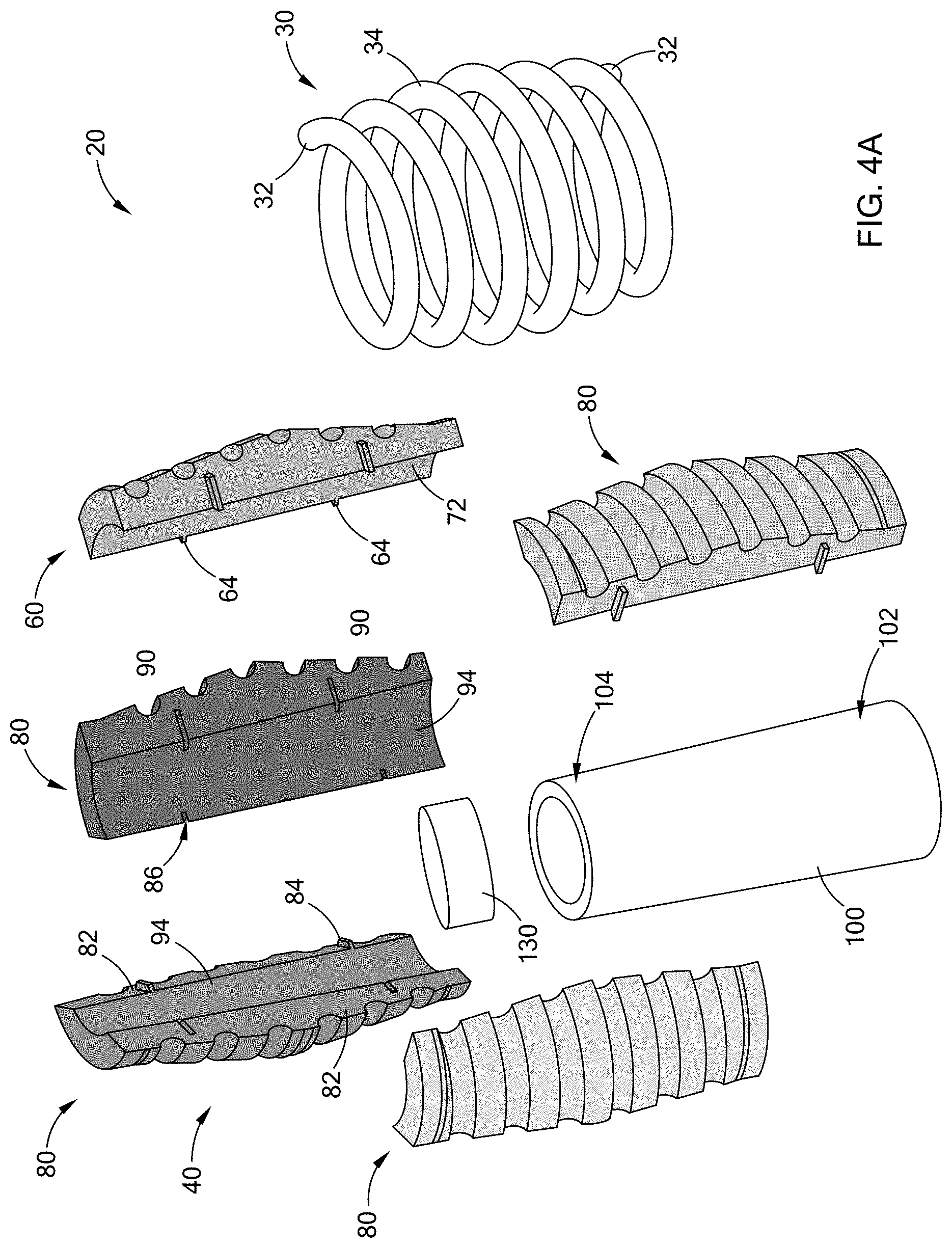 Patent US11780148 Figure 4 – Permanent tooling for composite coil spring compression molding