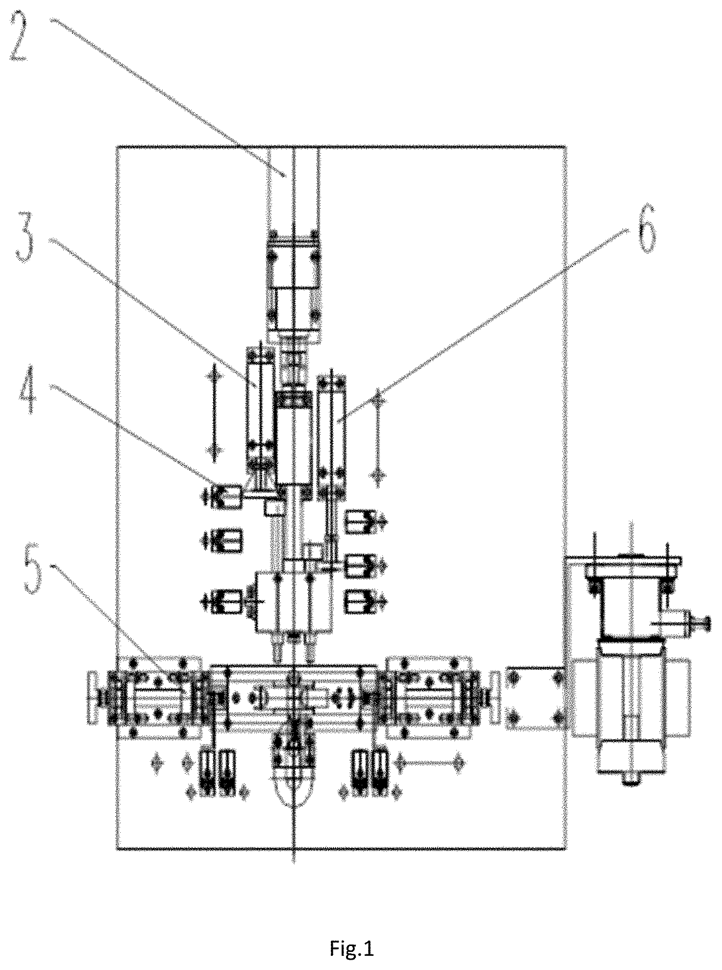 Patent US11780149 Figure 1 – Winding device for producing fiber composite loop chain and winding method