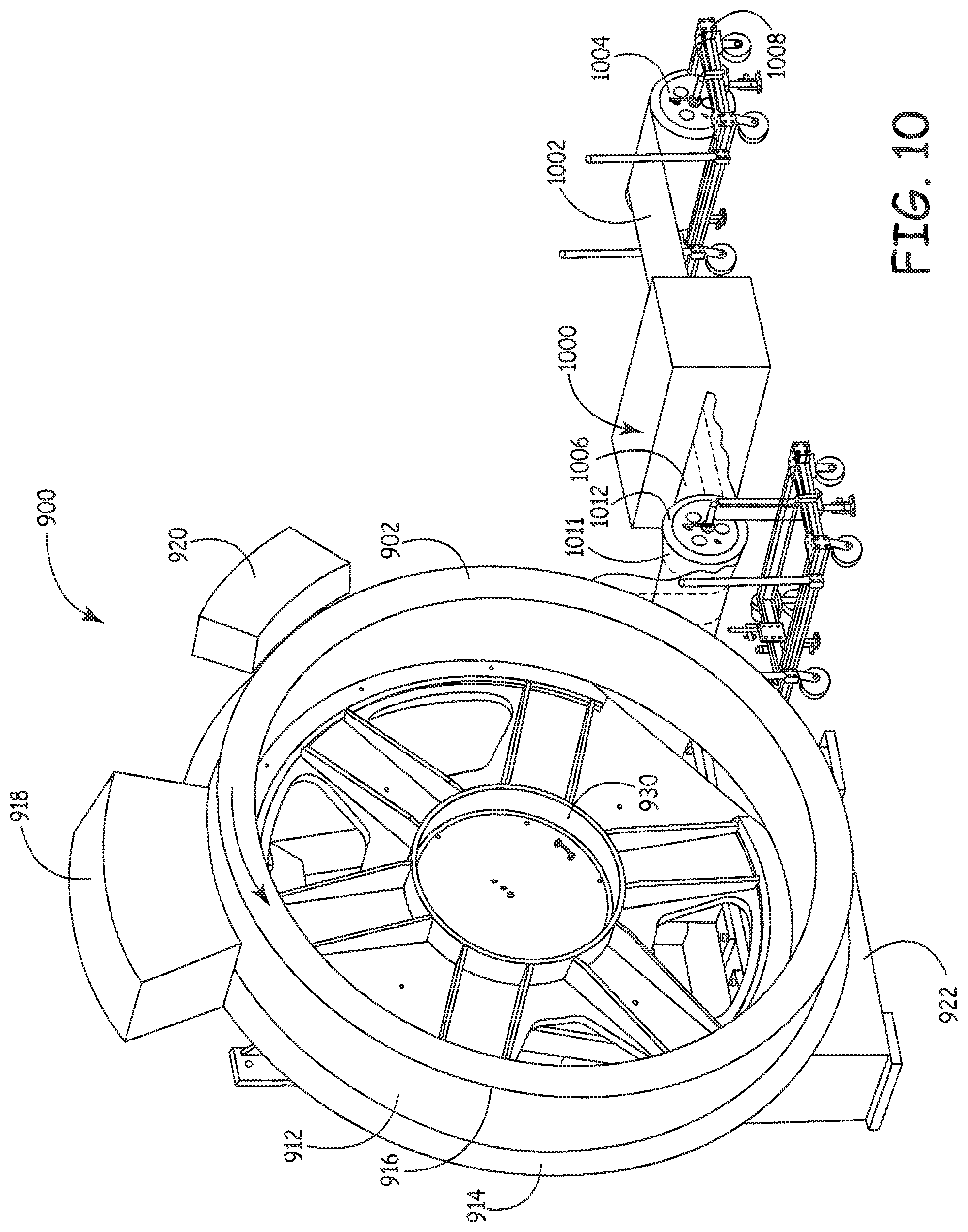 Patent US11780151 Figure 10 – Apparatus for preforming at least a portion of a material