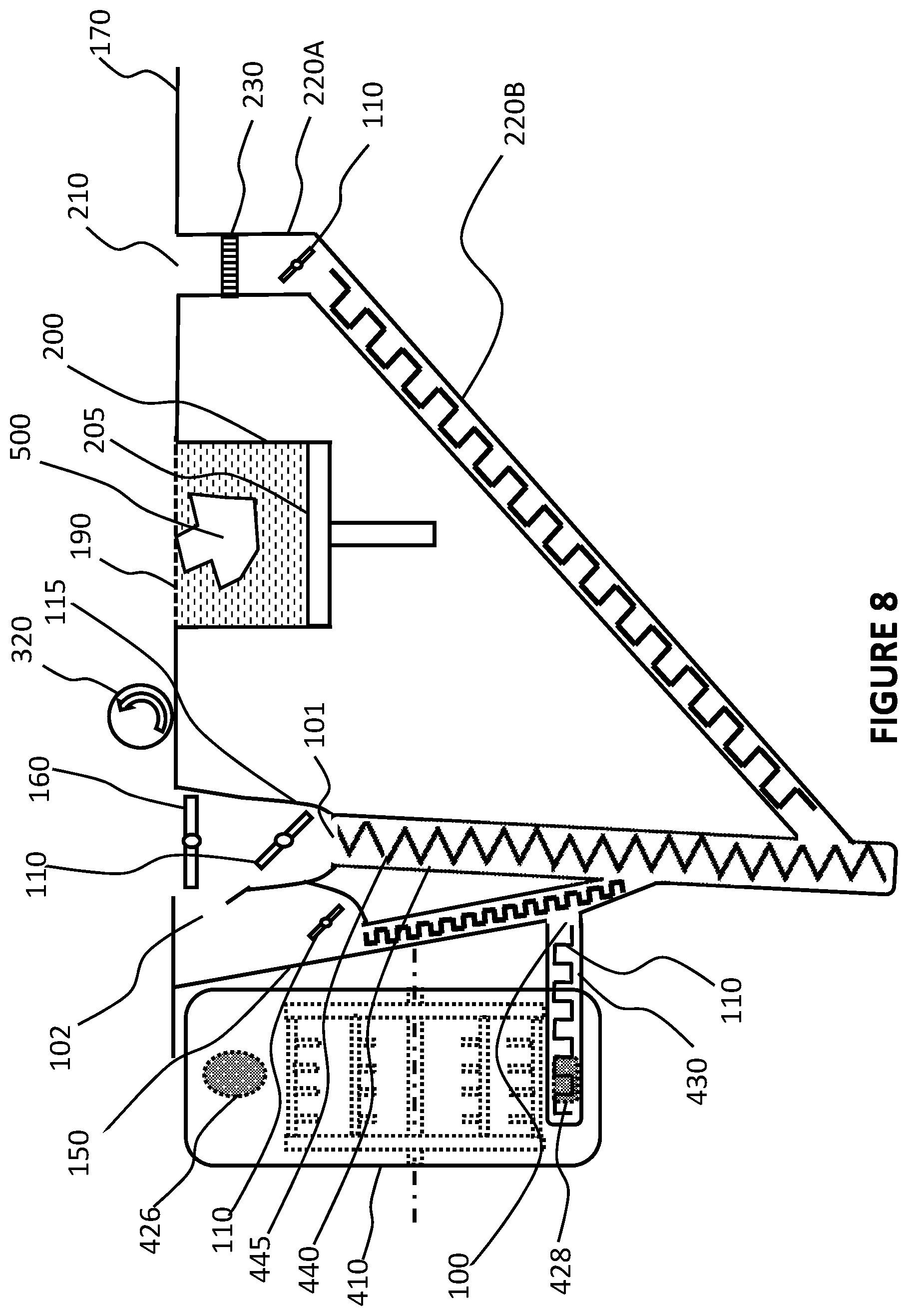 Patent US11780167 Figure 8 – Apparatus for the manufacture of three-dimensional objects
