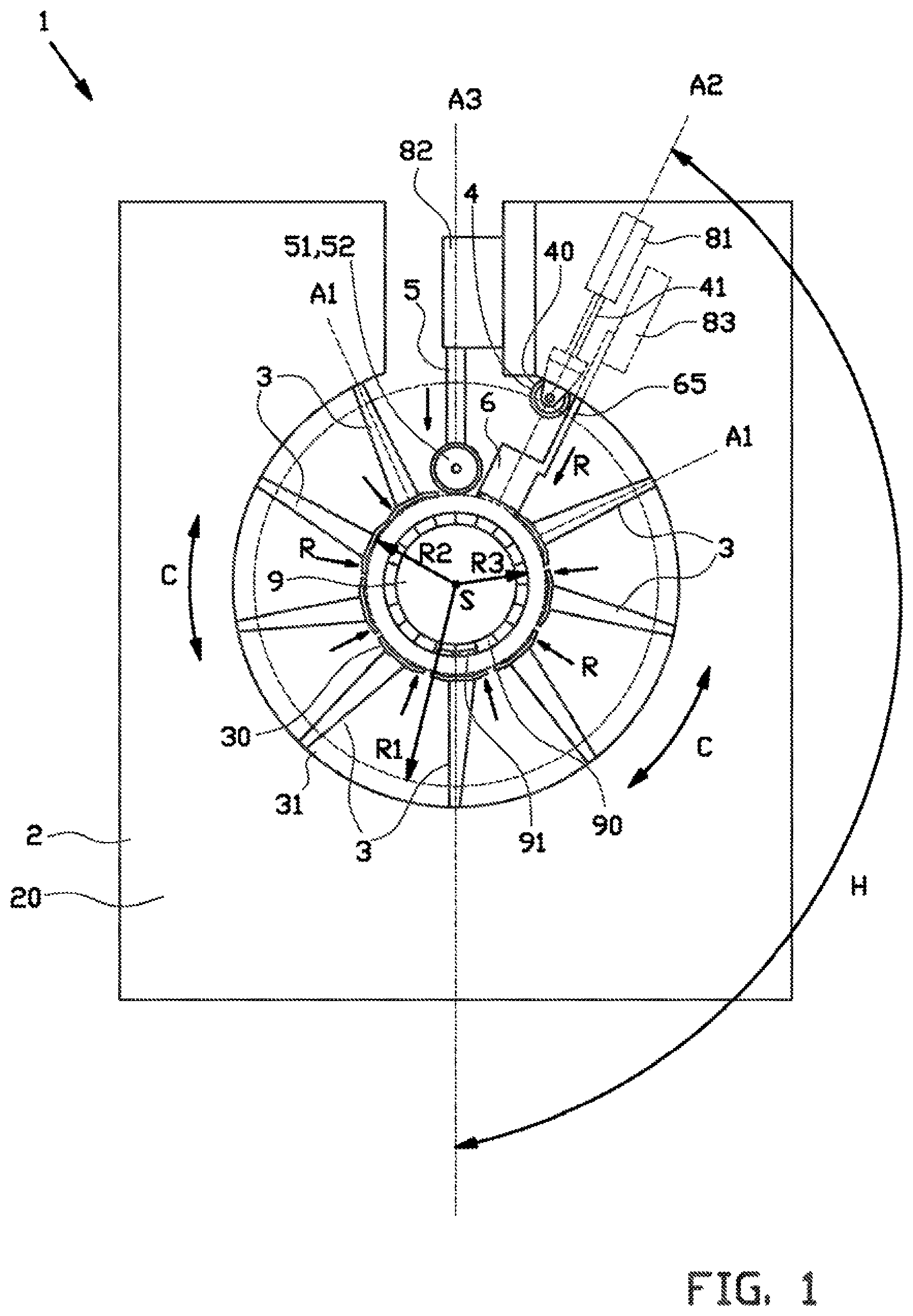 Patent US11780187 Figure 1 – Transfer apparatus and method for transferring one or more plies onto a carcass package on a tire building drum
