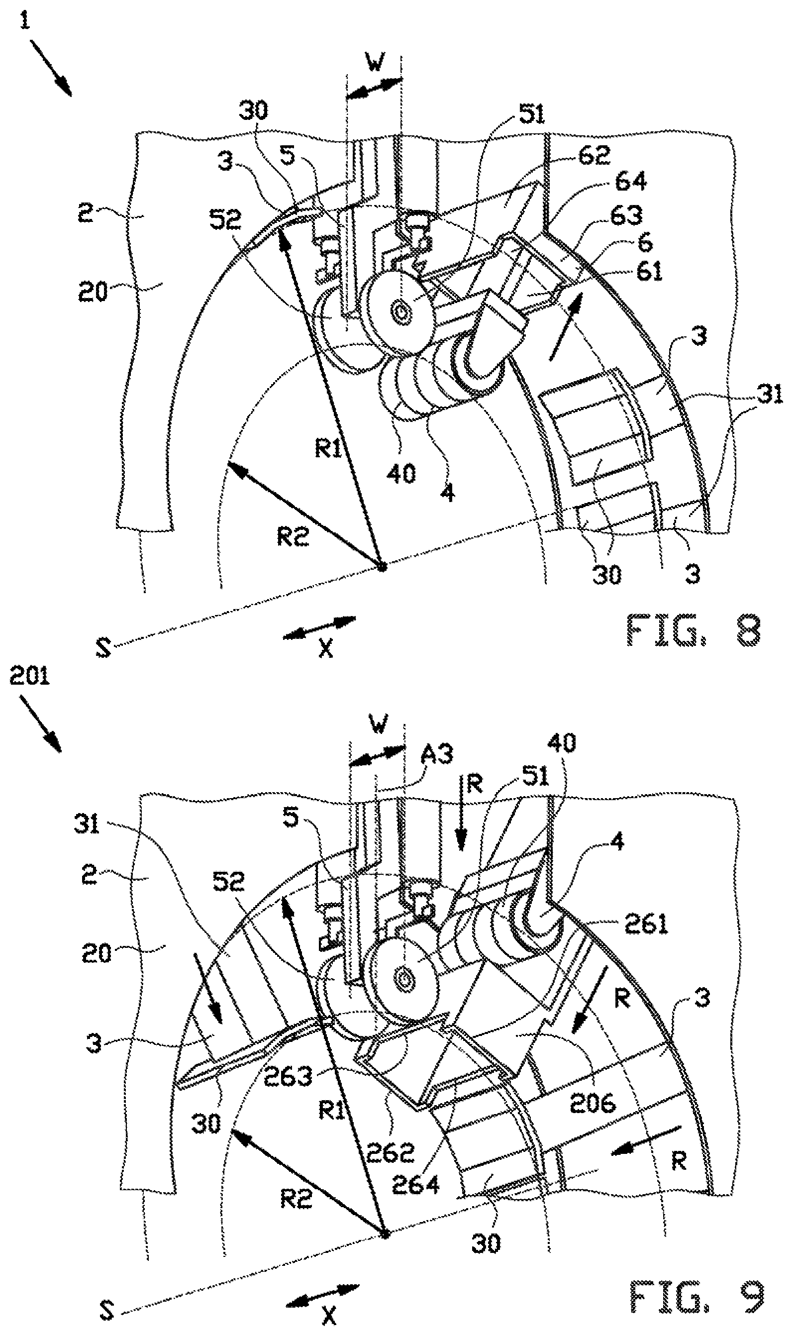 Patent US11780187 Figure 7 – Transfer apparatus and method for transferring one or more plies onto a carcass package on a tire building drum