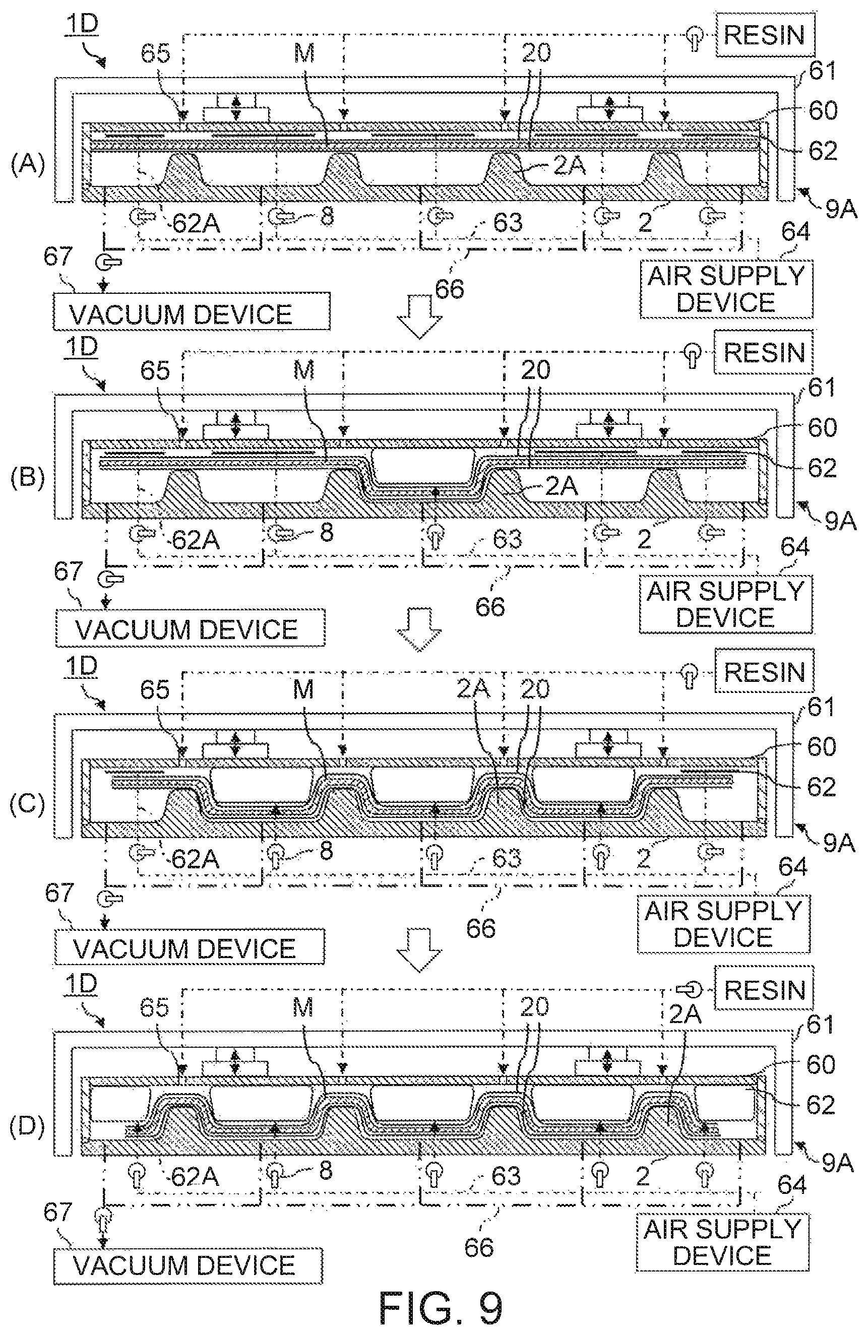 Patent US11780188 Figure 9 – Preform shaping apparatus